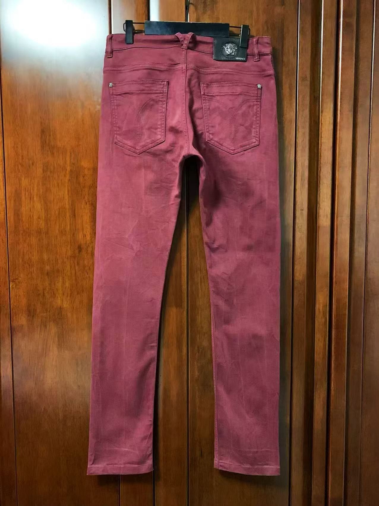 Japanese Brand Versace Red Jeans Size US 31 - 2 Thumbnail