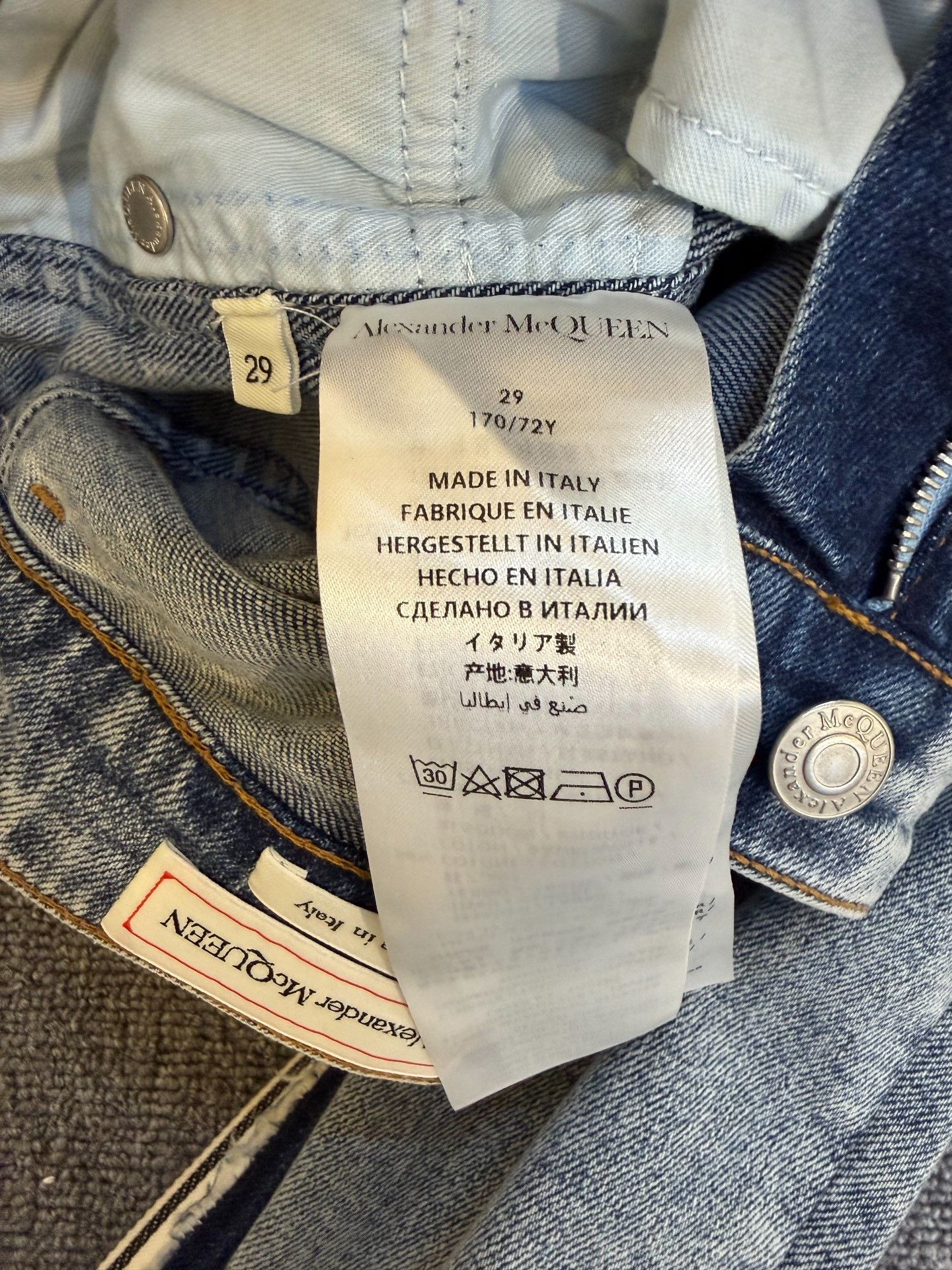 Japanese Brand Alexander McQueen Women's New Jeans Size 29" - 9 Thumbnail