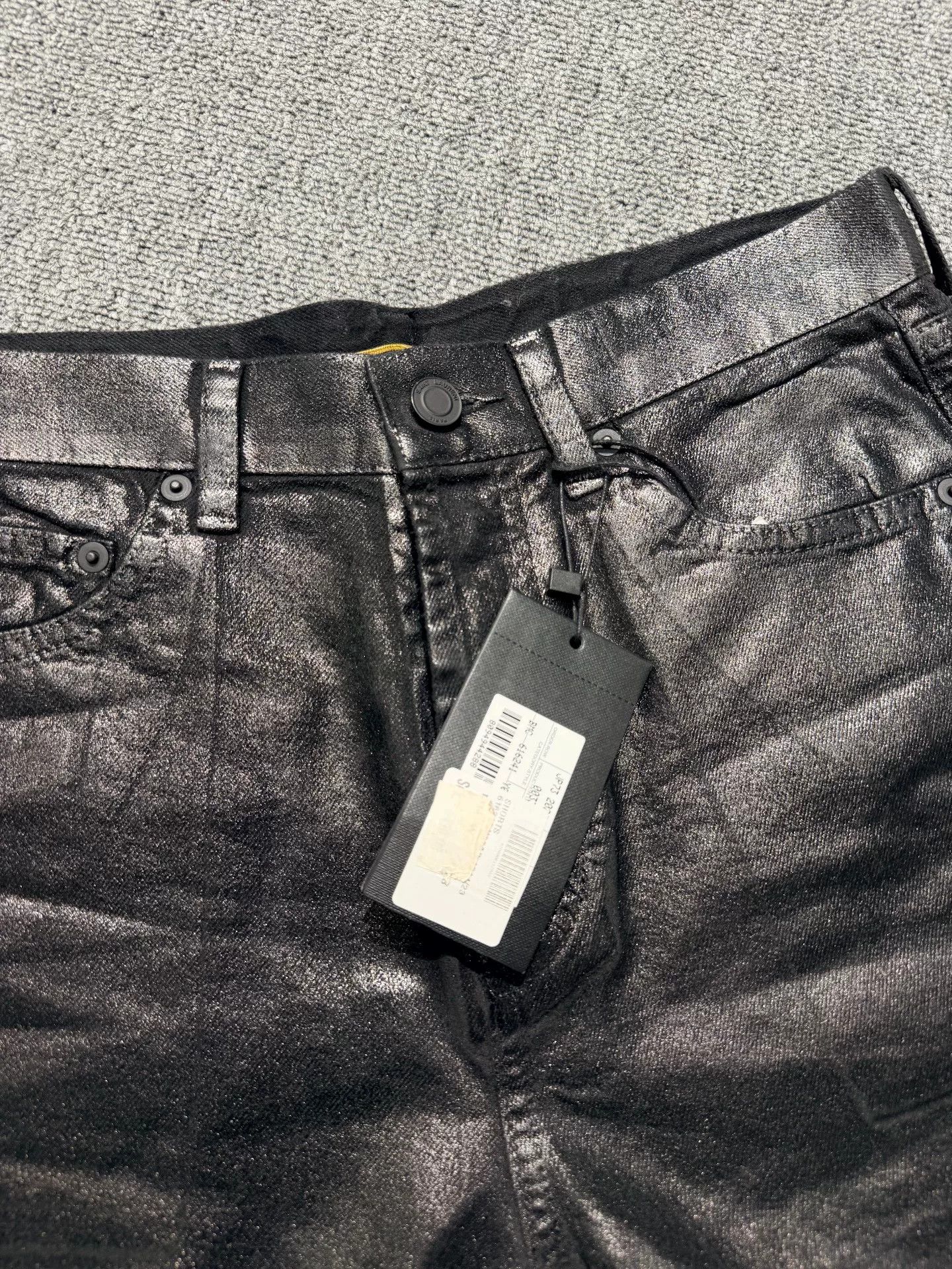 Saint Laurent Paris Saint Laurent High-Waist Leather Shorts Size 28" / US 6 / IT 42 - 3 Thumbnail