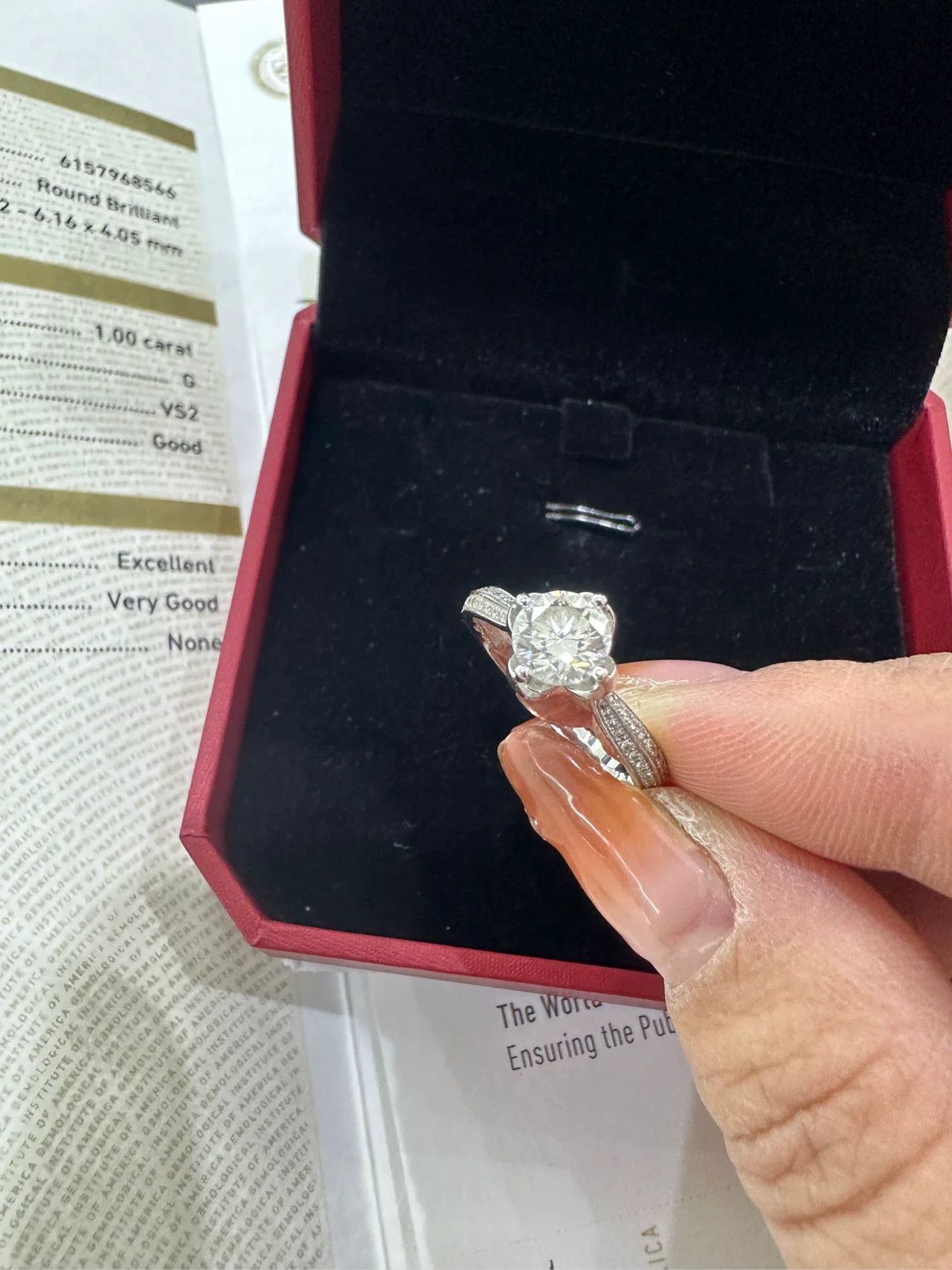 Japanese Brand Jintianfu 1ct Diamond Ring Size ONE SIZE - 3 Thumbnail