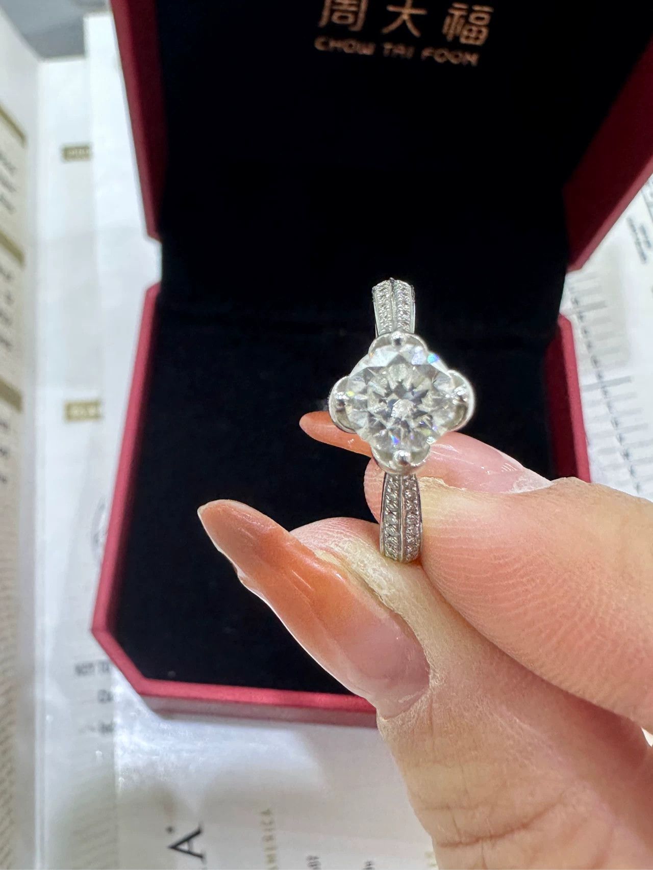Japanese Brand Jintianfu 1ct Diamond Ring Size ONE SIZE - 5 Thumbnail