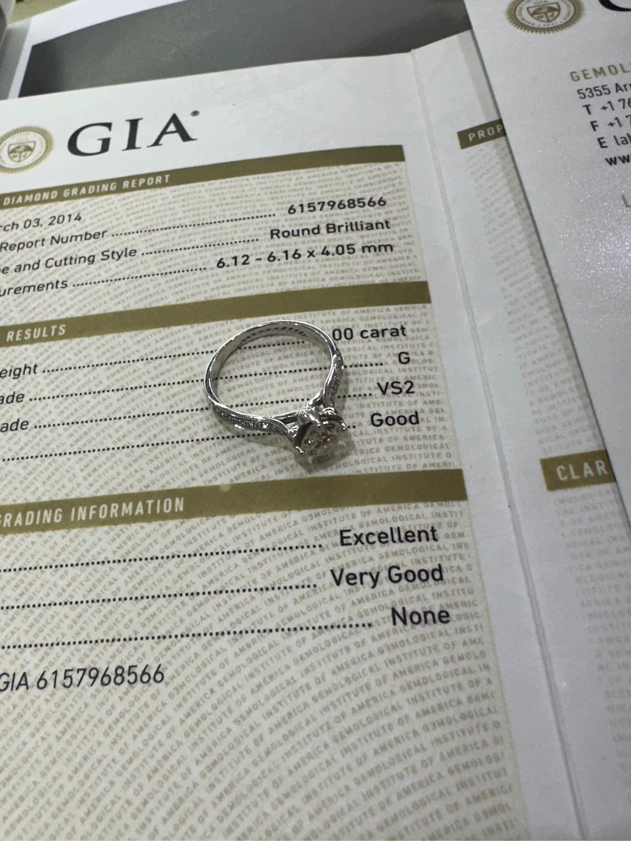 Japanese Brand Jintianfu 1ct Diamond Ring Size ONE SIZE - 8 Thumbnail