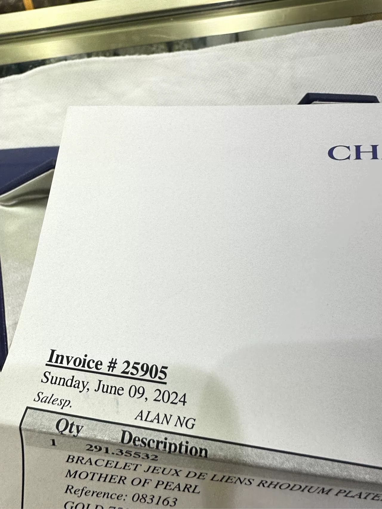 Japanese Brand CHAUMET 18K White Gold Cross Bracelet Size ONE SIZE - 5 Thumbnail