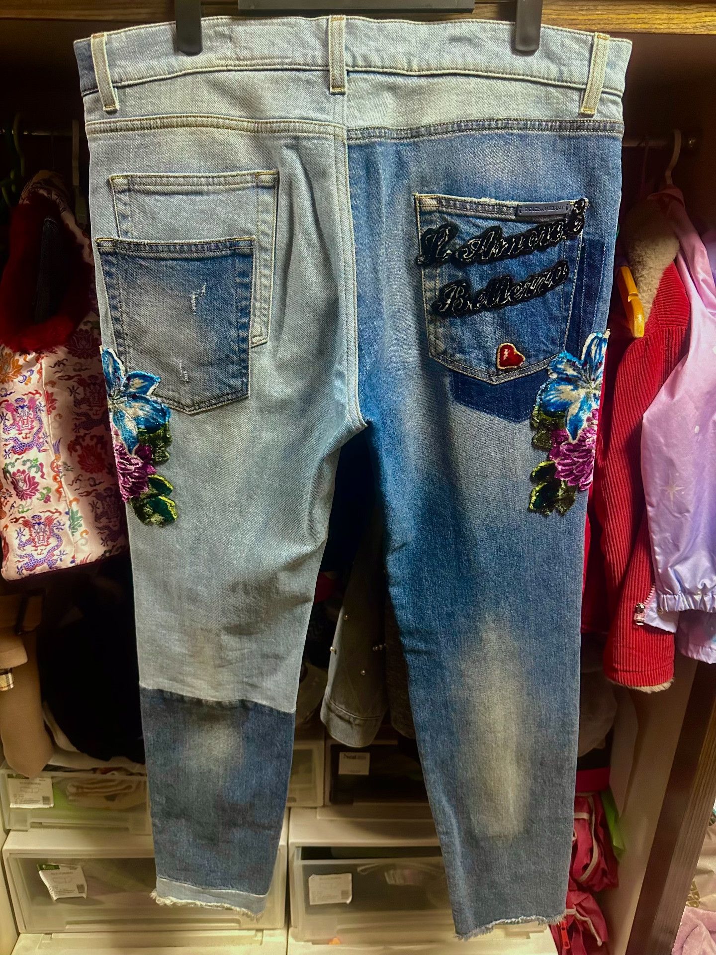 Dolce & Gabbana Dolce & Gabbana Limited Angel Flower Jeans Size US 36 / EU 52 - 2 Thumbnail