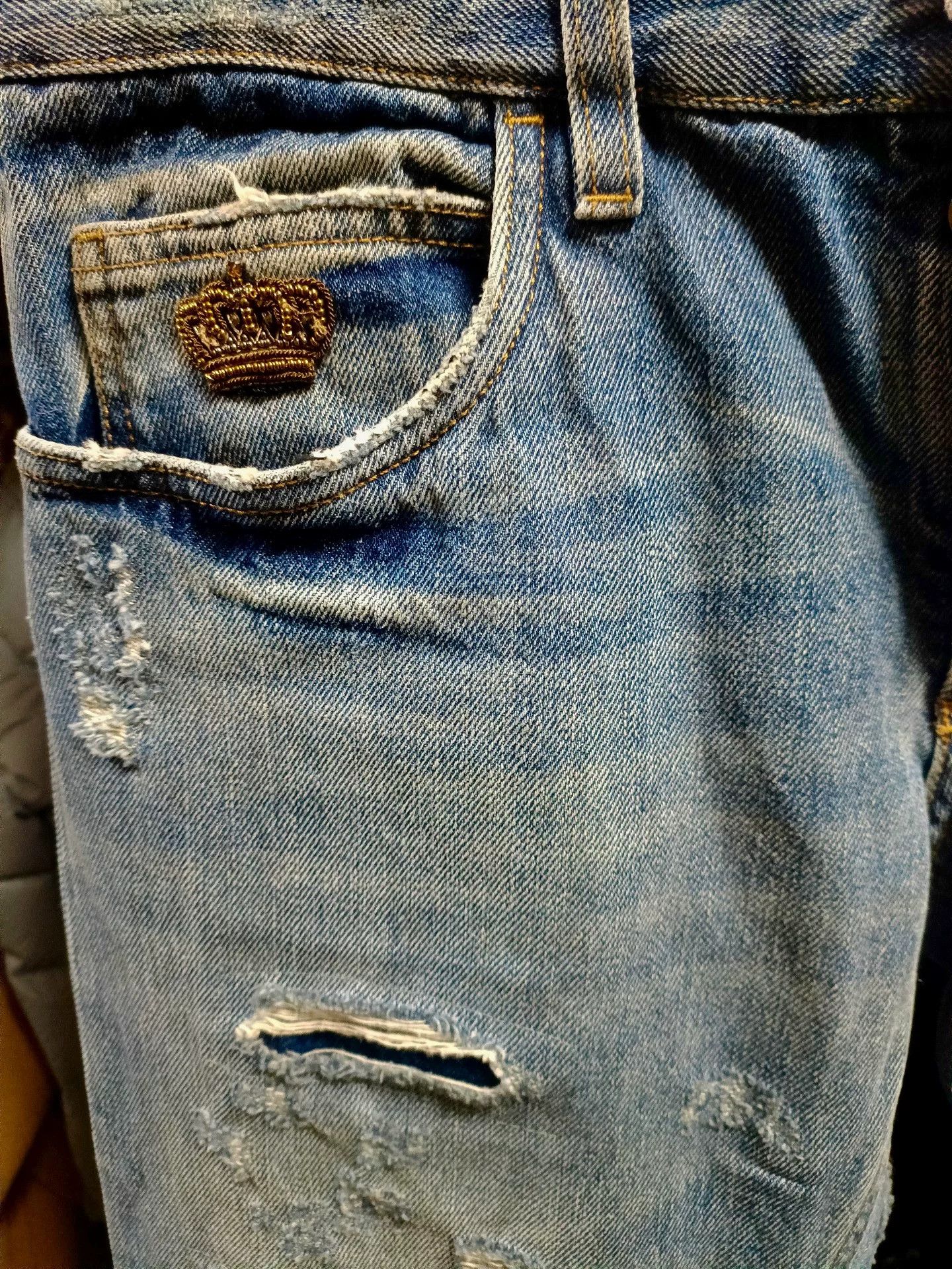 Dolce & Gabbana Dolce & Gabbana Crown Bee Embroidery Jeans 44 Size US 28 / EU 44 - 3 Thumbnail