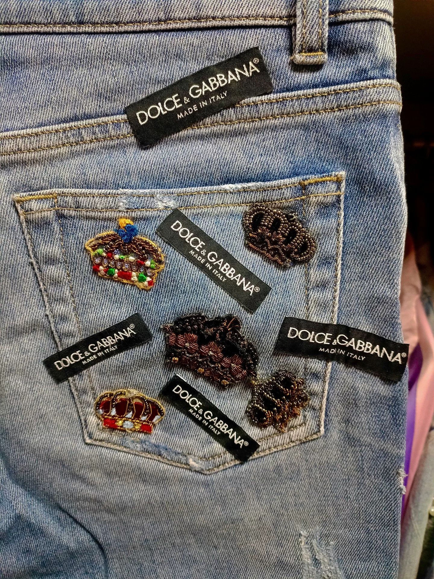 Dolce & Gabbana Dolce & Gabbana Crown Logo Jeans Size US 32 / EU 48 - 4 Thumbnail