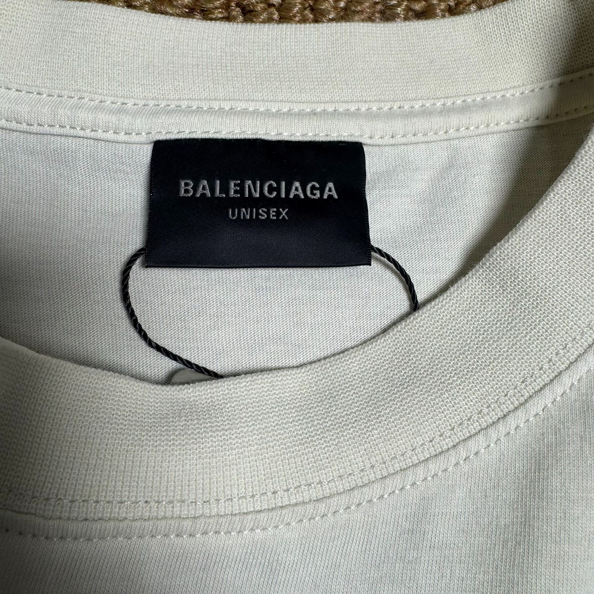 Japanese Brand Balenciaga White Coke Embroidery Short Sleeve Size M / US 6-8 / IT 42-44 - 4 Thumbnail