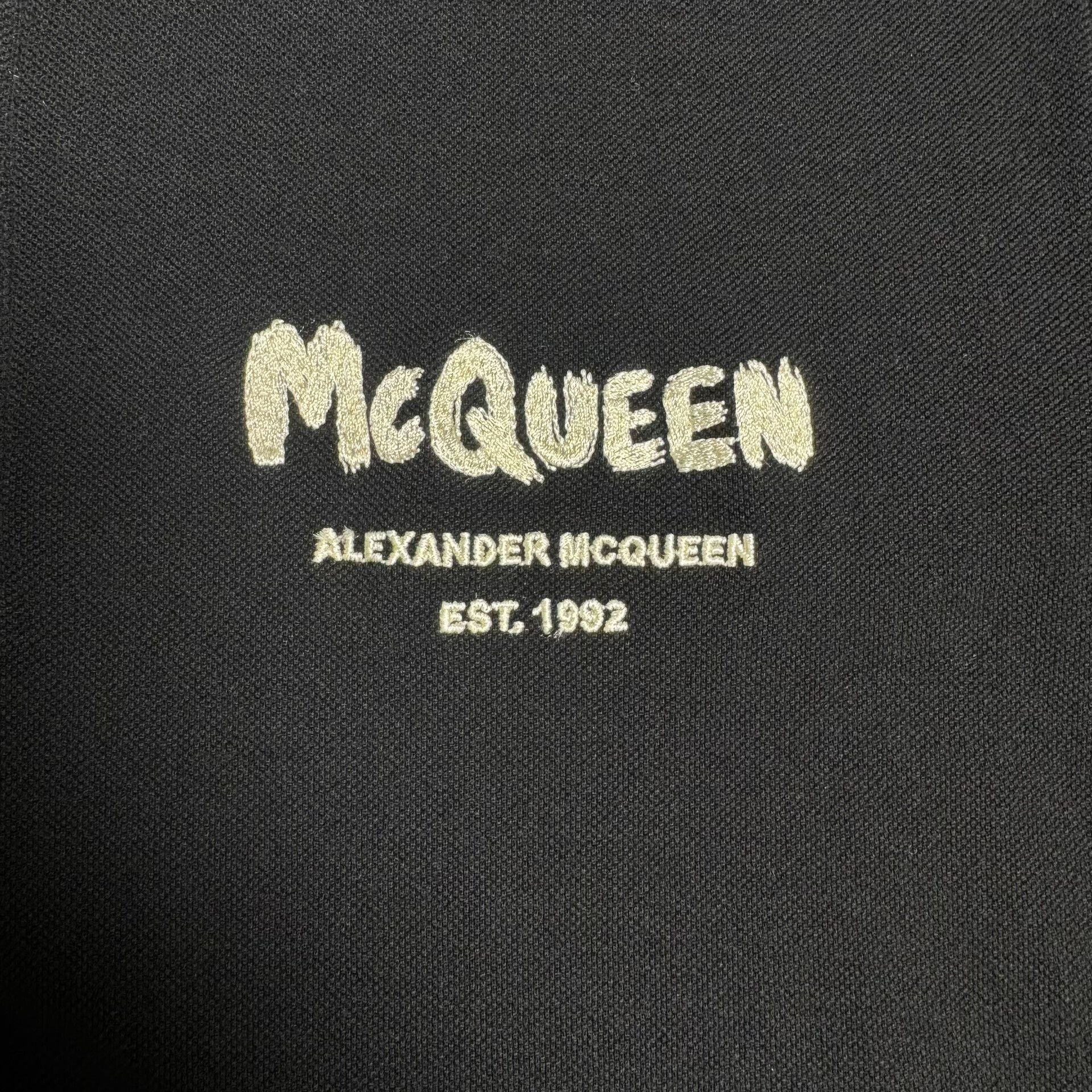Japanese Brand Alexander McQueen Embroidered Logo Polo Size US XXL / EU 58 / 5 - 3 Thumbnail