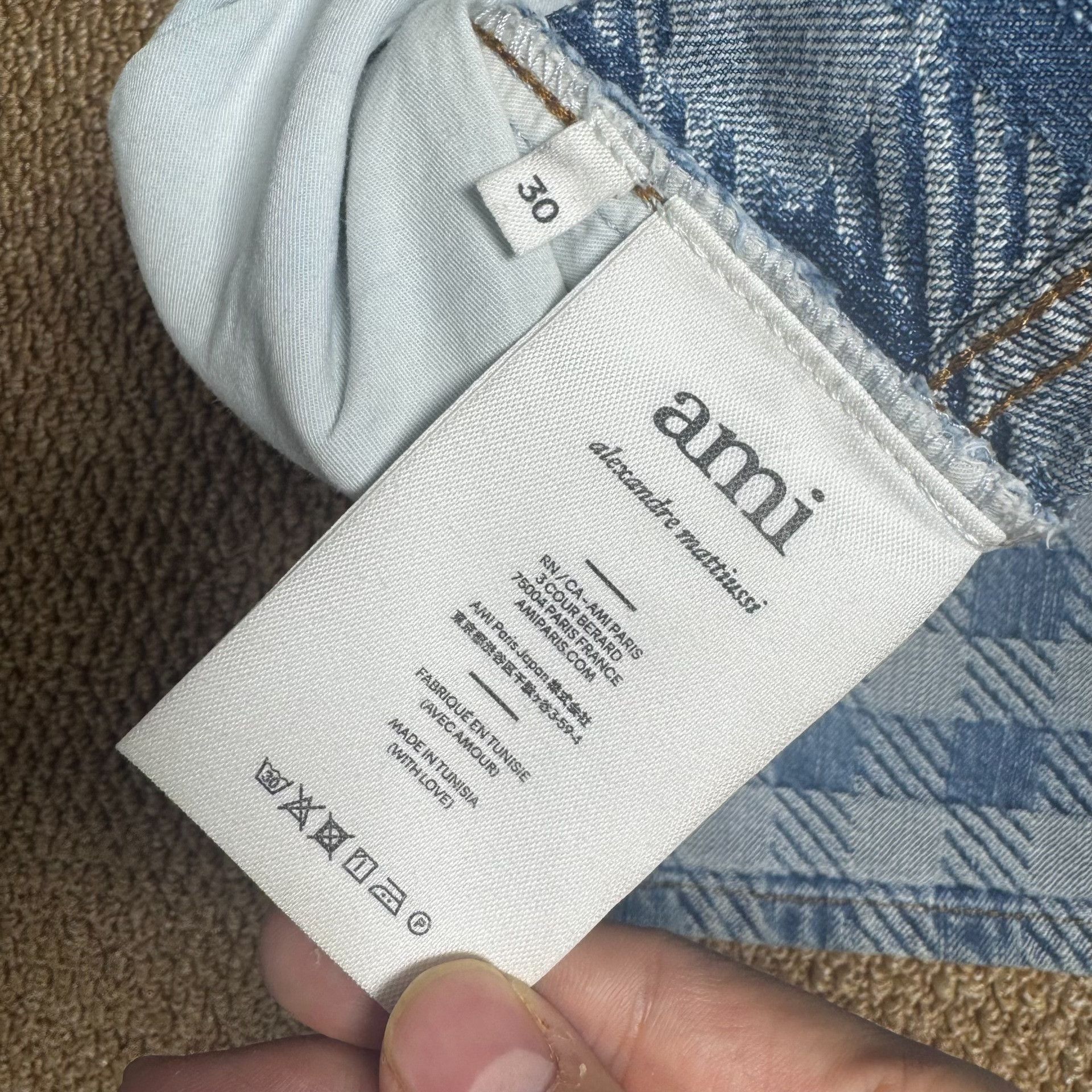 Japanese Brand Ami Men's Blue Denim Shorts Size 30 Size US 30 / EU 46 - 4 Thumbnail