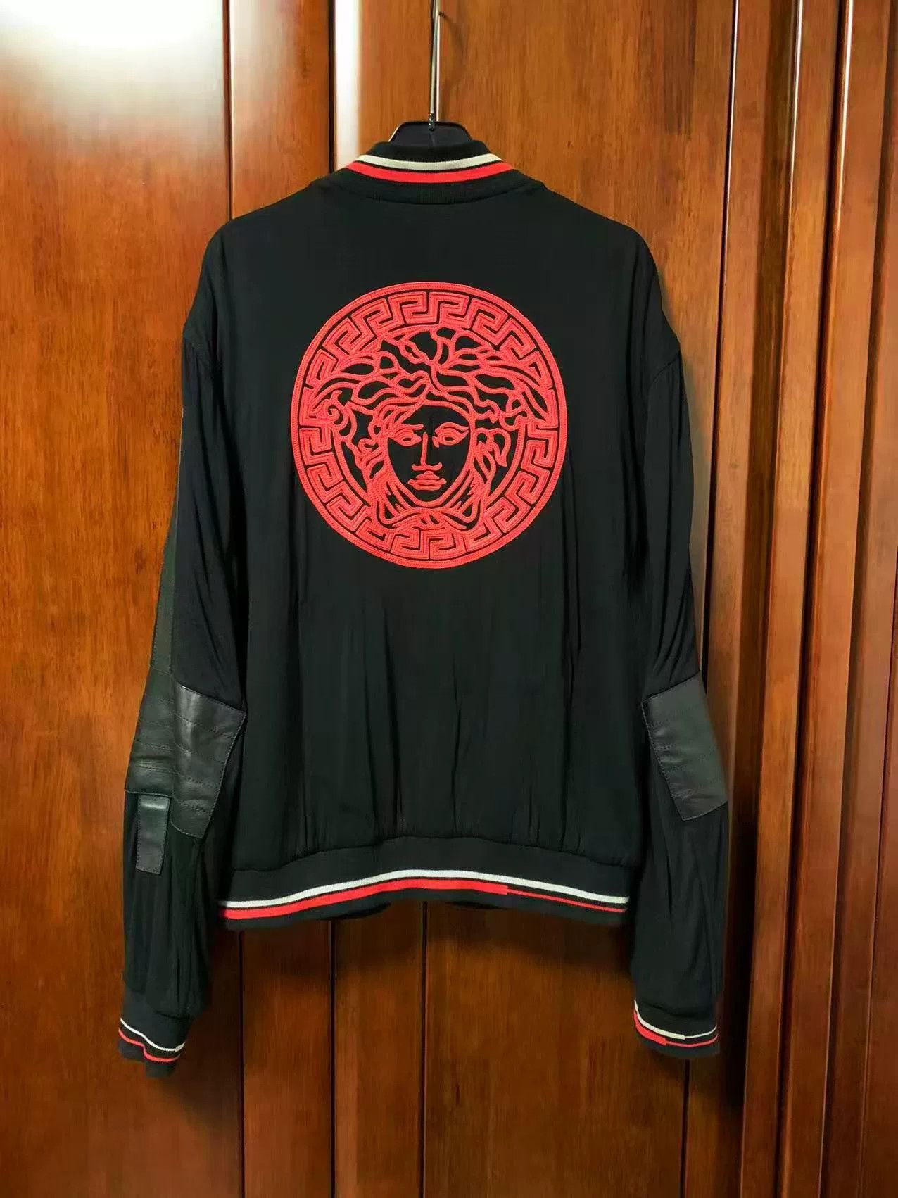 Japanese Brand Versace Men's Leather Panel Jacket Size US L / EU 52-54 / 3 - 2 Thumbnail