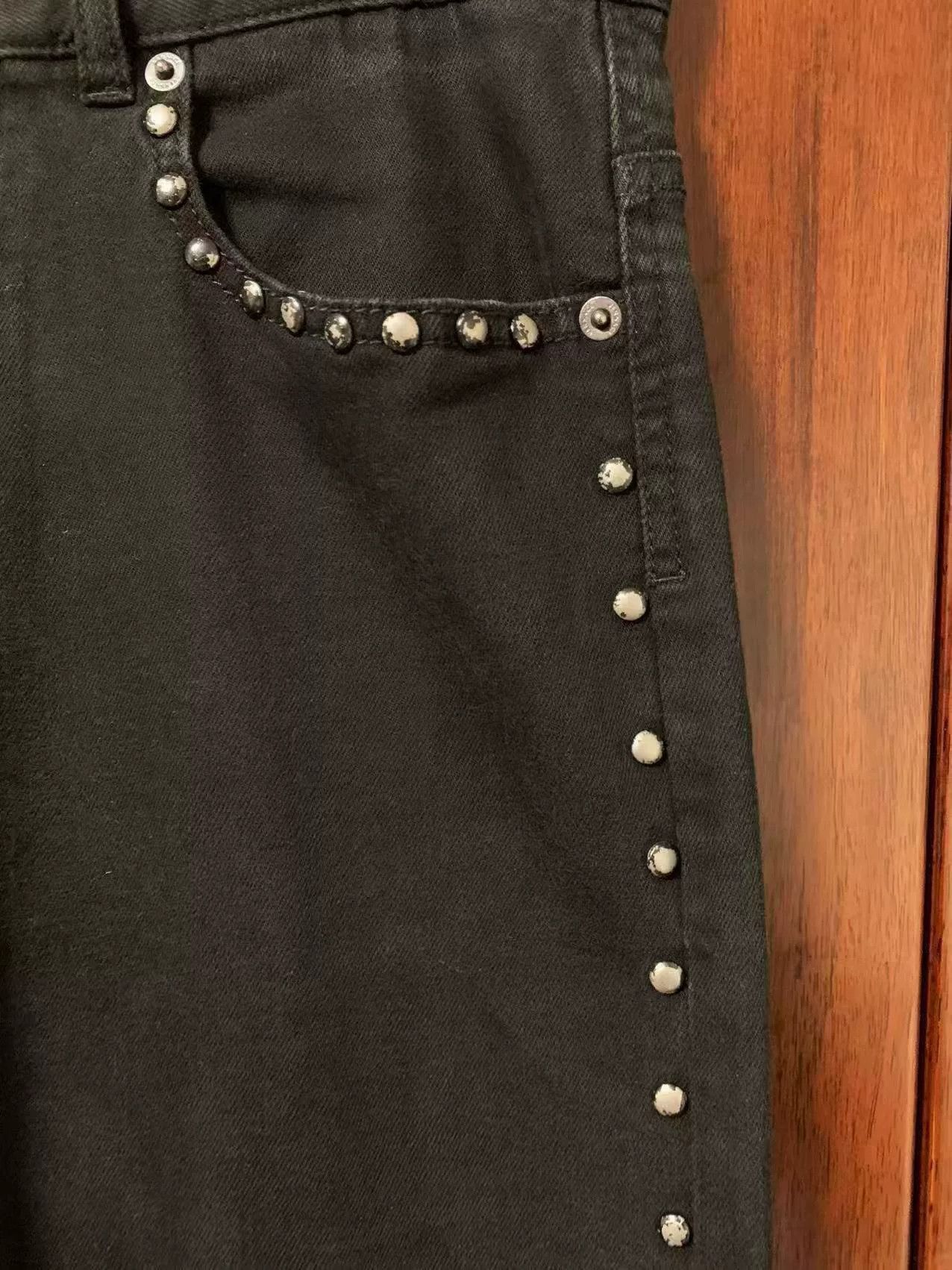 Japanese Brand Versace Men's Rivet Decorated Jeans Size US 30 / EU 46 - 4 Thumbnail
