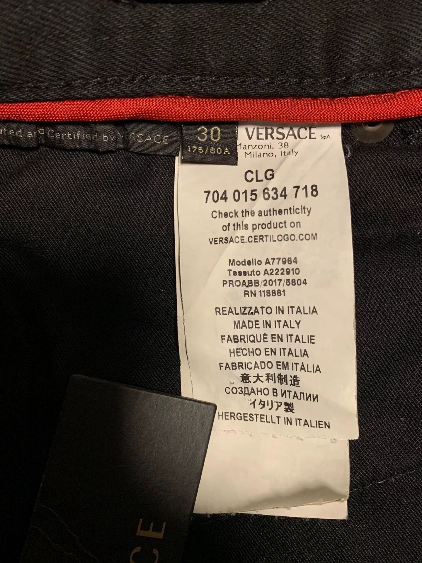 Japanese Brand Versace Men's Rivet Decorated Jeans Size US 30 / EU 46 - 5 Thumbnail
