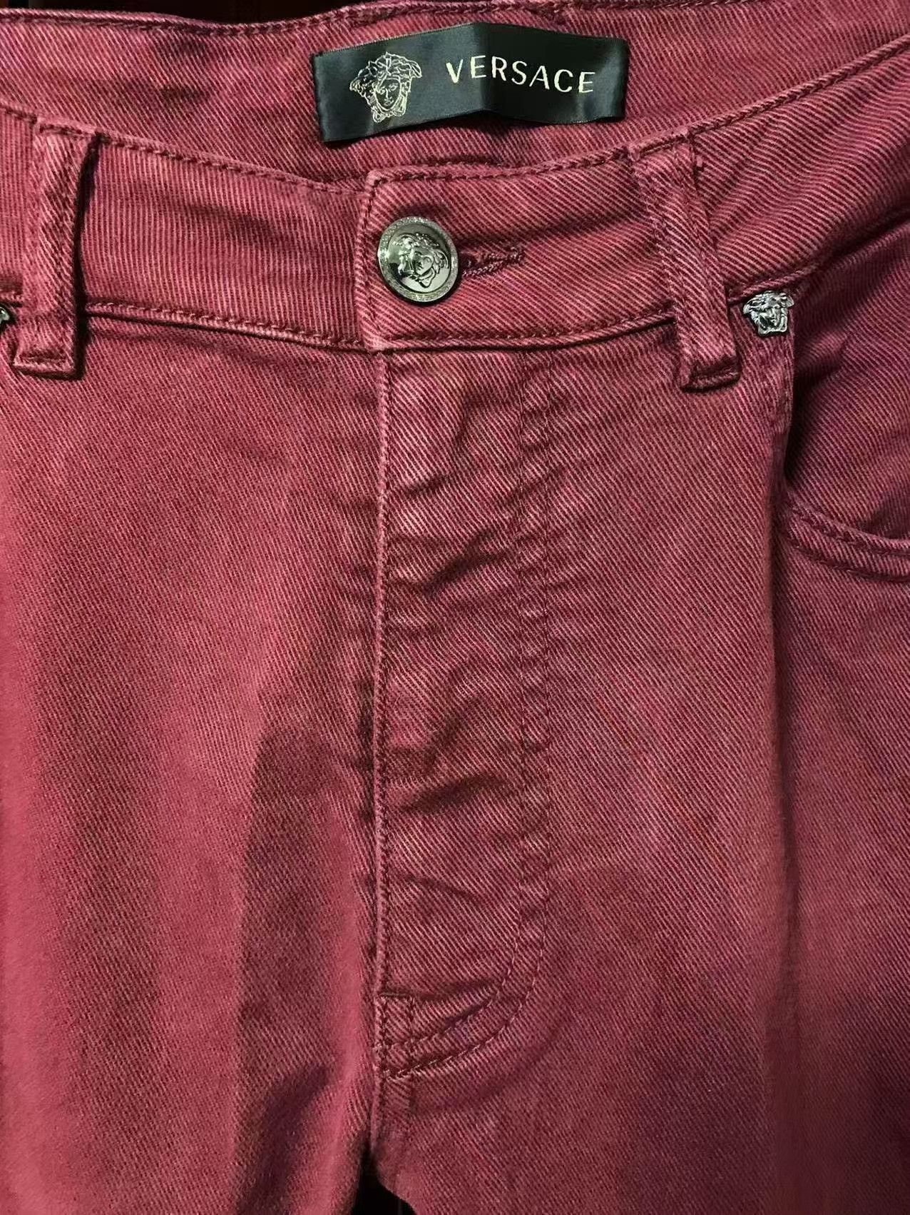 Japanese Brand Versace Red Jeans Size US 31 - 3 Thumbnail