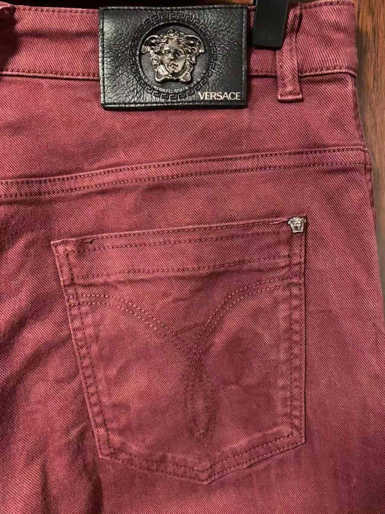 Japanese Brand Versace Red Jeans Size US 31 - 4 Thumbnail