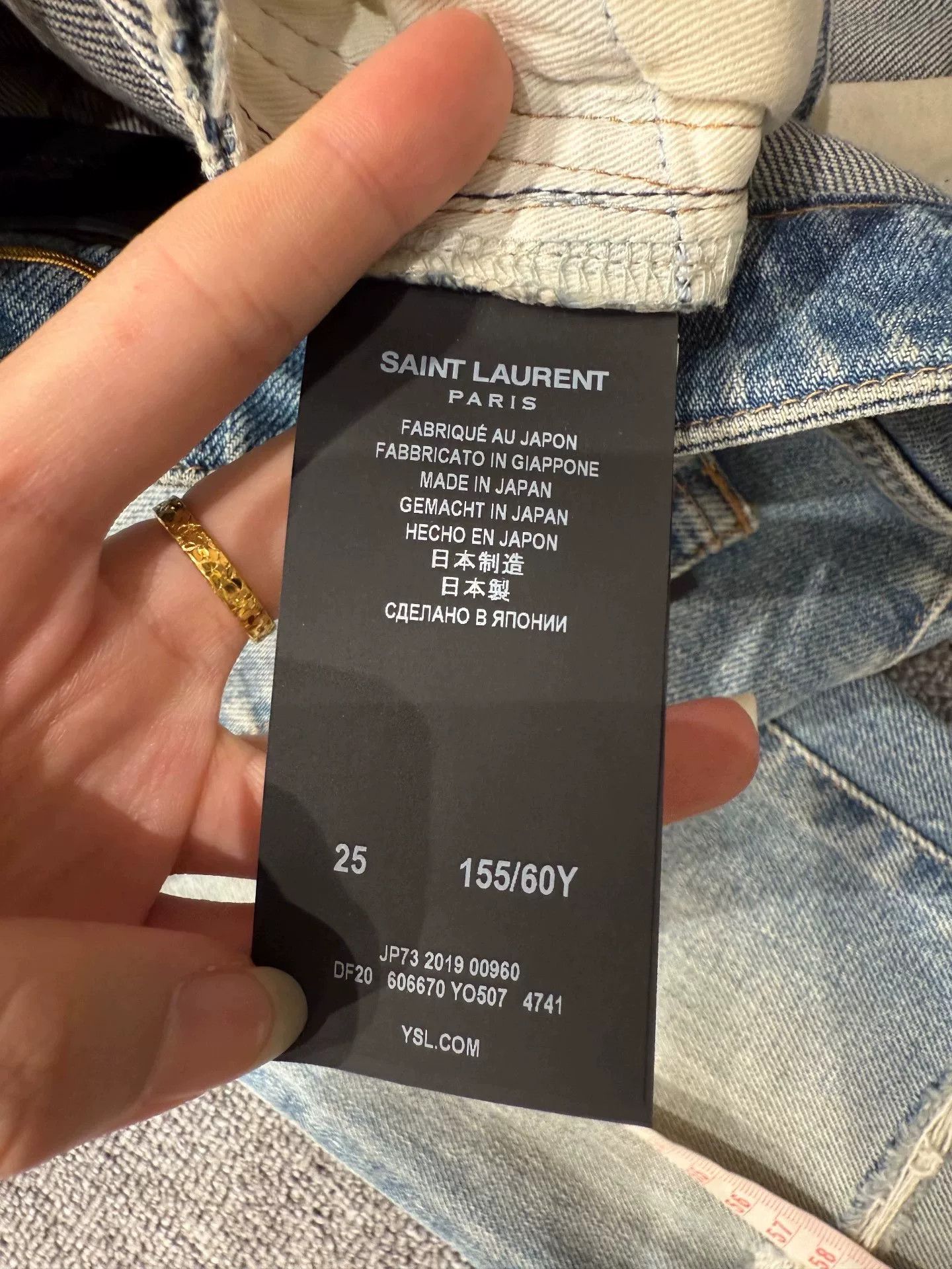 Japanese Brand Saint Laurent New Denim Pants Size 25" / US 0 / IT 36 - 8 Thumbnail