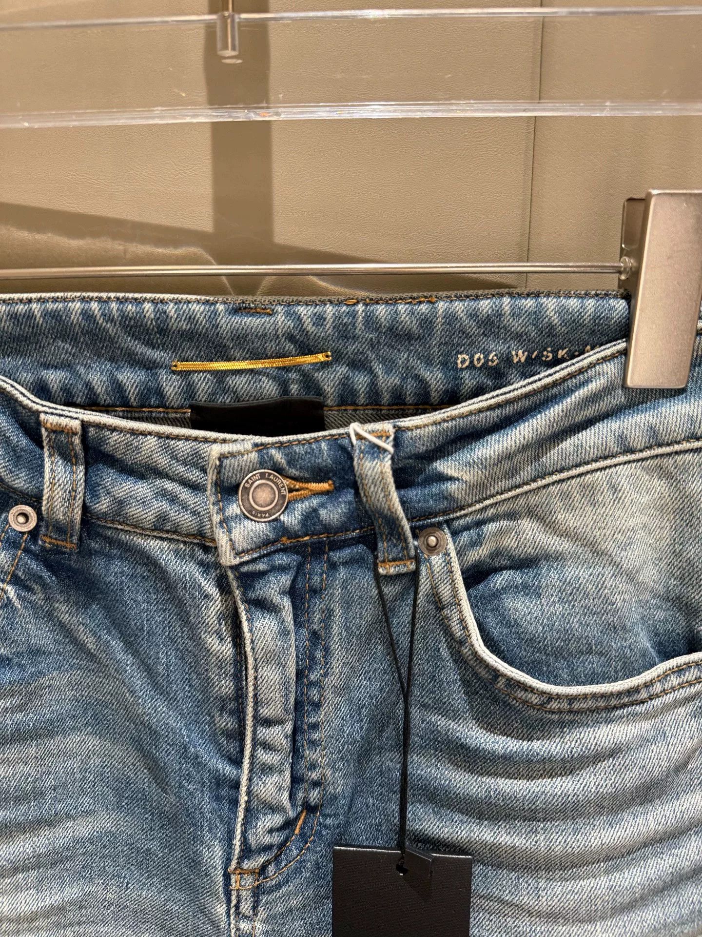 Japanese Brand Saint Laurent New Denim Pants Size 25" / US 0 / IT 36 - 3 Thumbnail