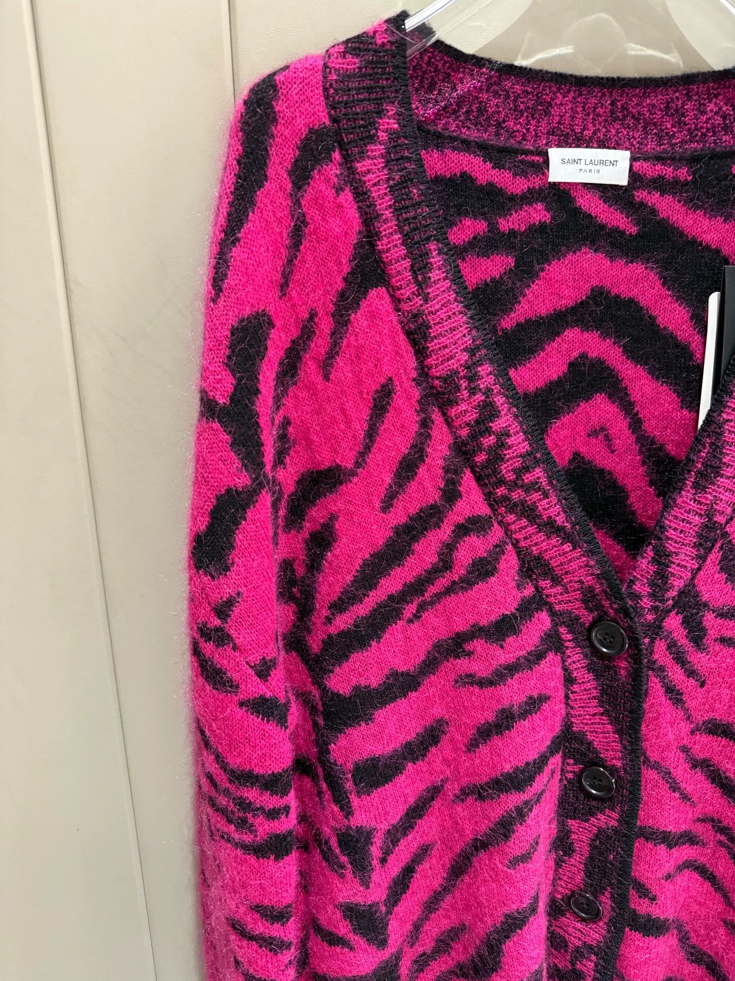 Saint Laurent Paris SAINT LAURENT Long-Sleeve Knit Cardigan Size XS / US 0-2 / IT 36-38 - 3 Thumbnail