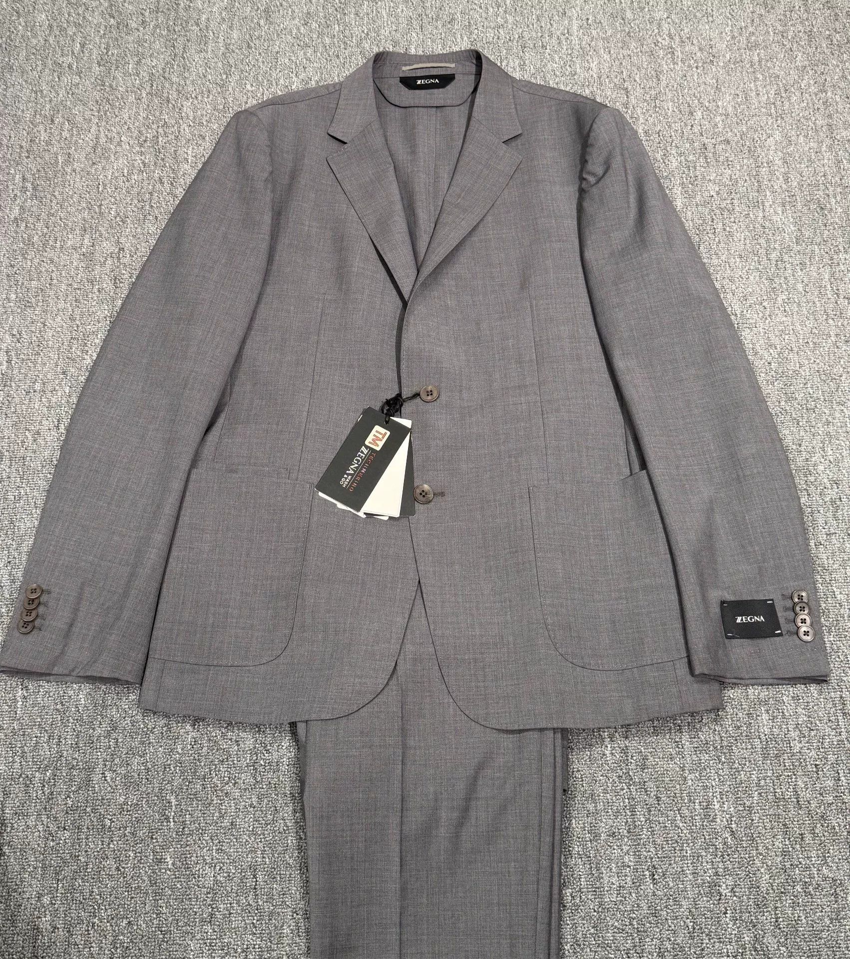 Ermenegildo Zegna ZEGNA 100% Wool Casual Suit Size US L / EU 52-54 / 3 - 2 Thumbnail