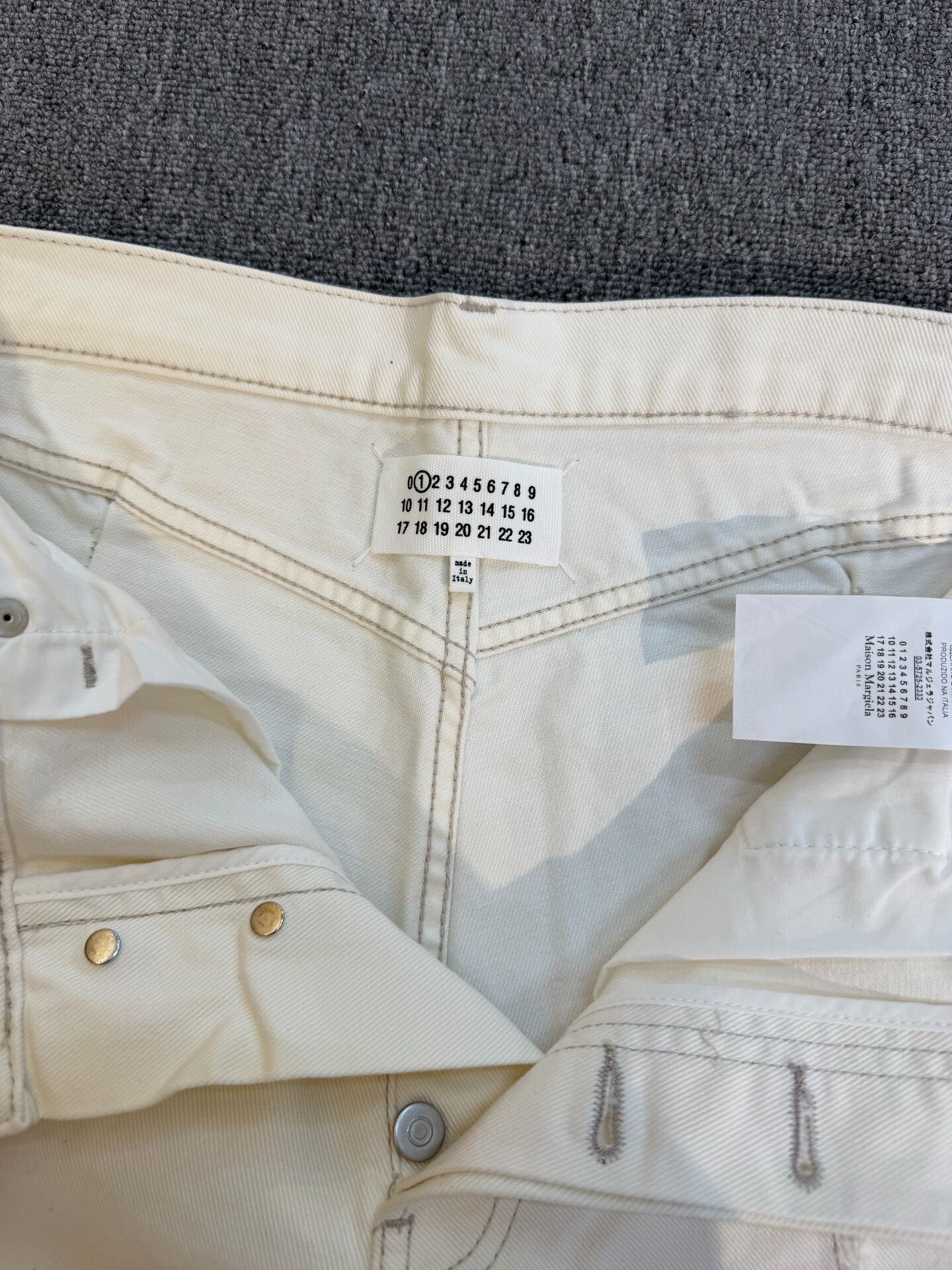 Japanese Brand Maison Margiela White Denim Pants Size 40" / US 18 - 6 Thumbnail