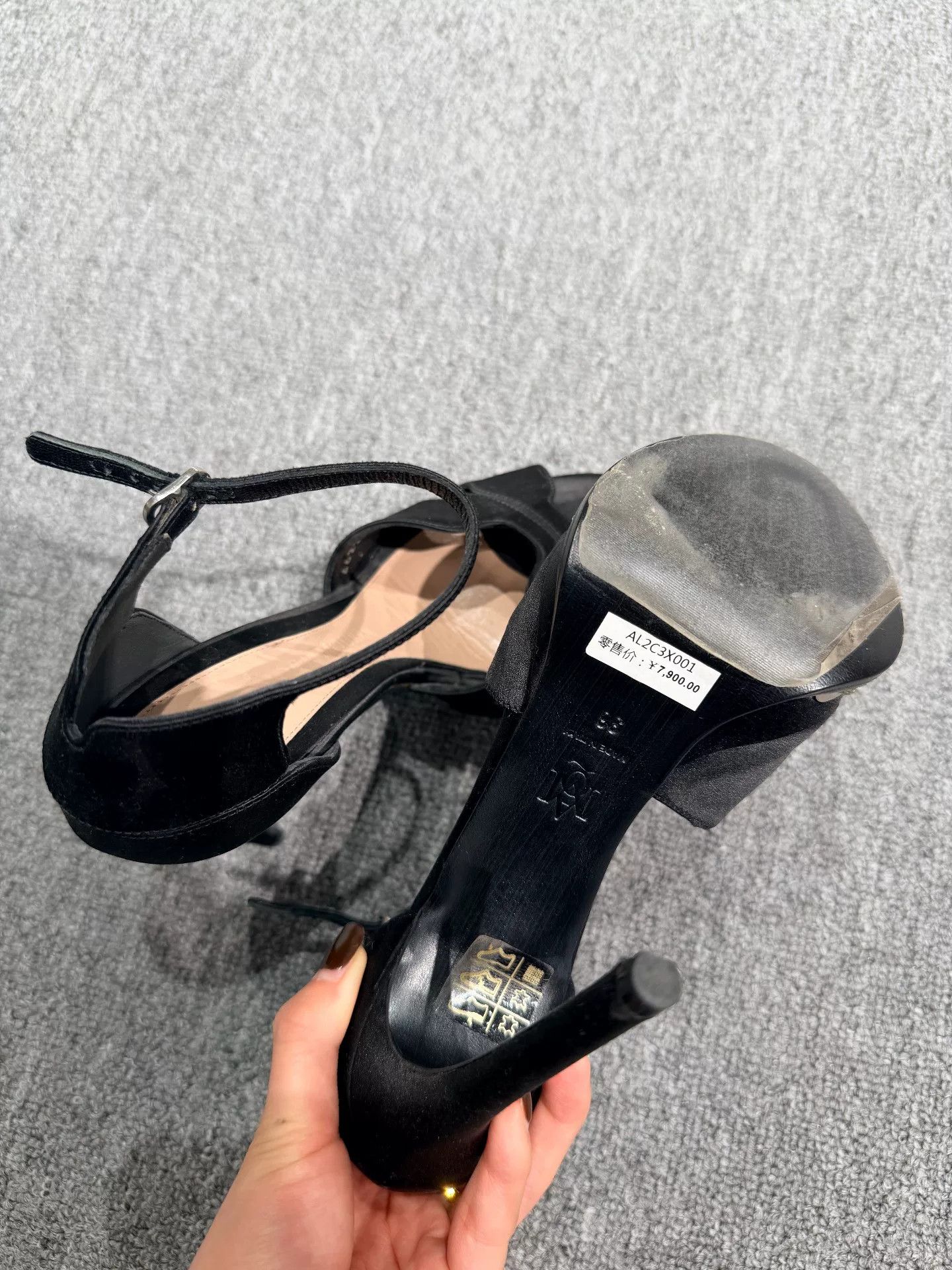 Japanese Brand Alexander McQueen Black Heel Sandals Size US 5 / IT 35 - 8 Thumbnail