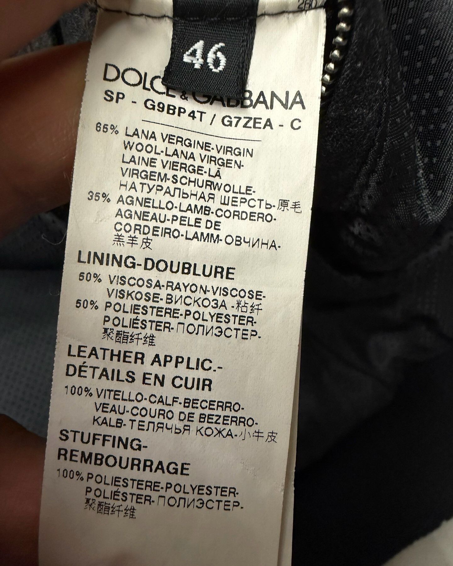 Japanese Brand Dolce & Gabbana Lambskin Patchwork Leather Jacket Size US S / EU 44-46 / 1 - 9 Thumbnail