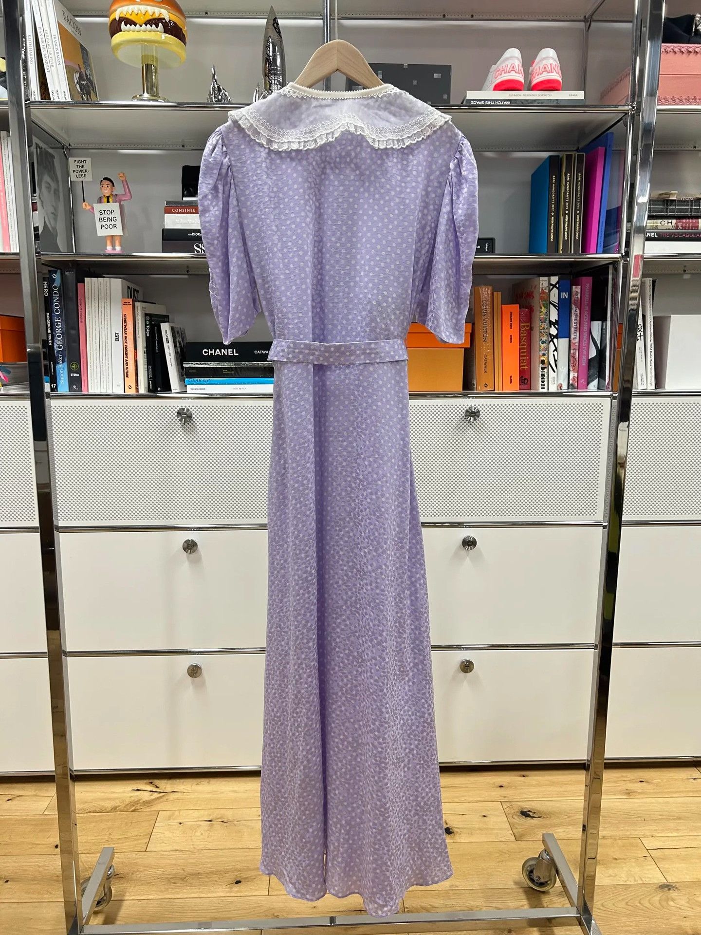 Miu Miu MiuMiu Purple Polka Dot Silk Dress Size S / US 4 / IT 40 - 2 Thumbnail