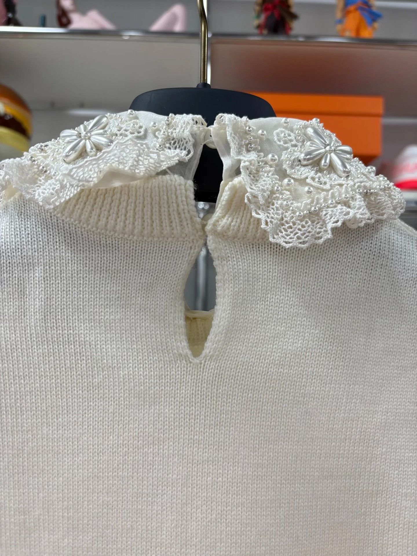 Miu Miu Miumiu Detachable Embroidered Beaded Collar Knit Top Size XS / US 0-2 / IT 36-38 - 5 Thumbnail