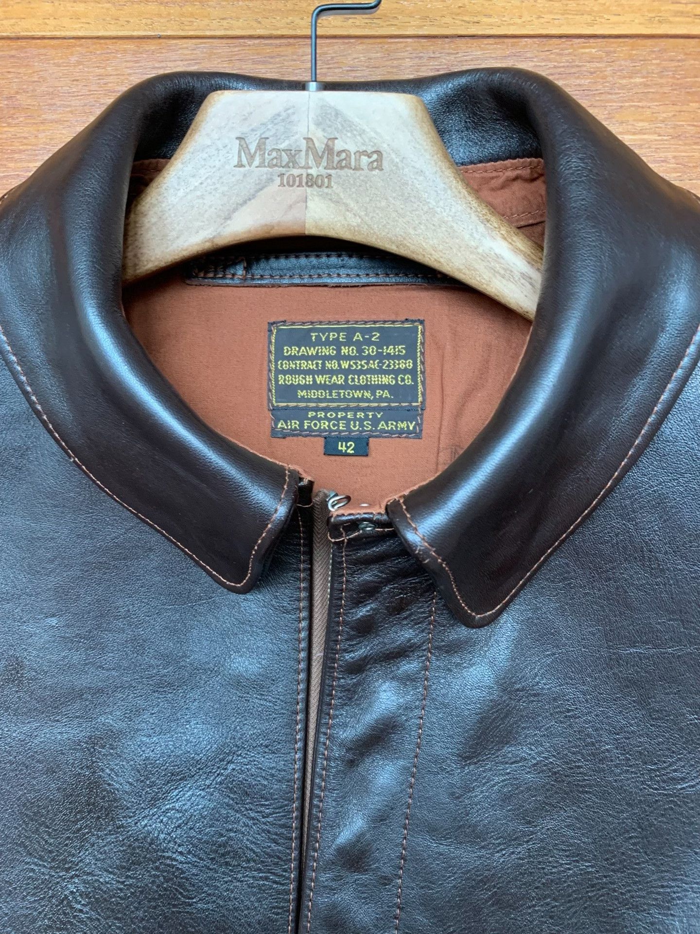Japanese Brand THE FEW 10th Anniv A-2 Horsehide Jacket Size US XS / EU 42 / 0 - 2 Thumbnail