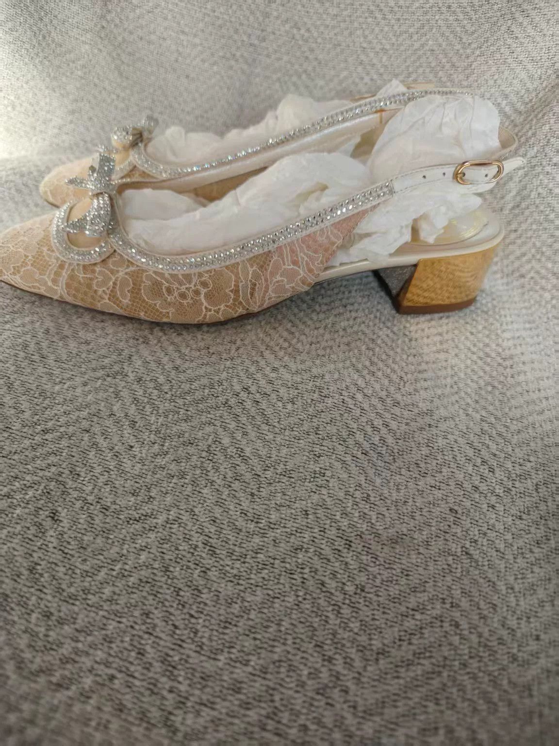 Japanese Brand RC Women's Glitter Flat Shoes Size US 4.5 / IT 34.5 - 2 Thumbnail