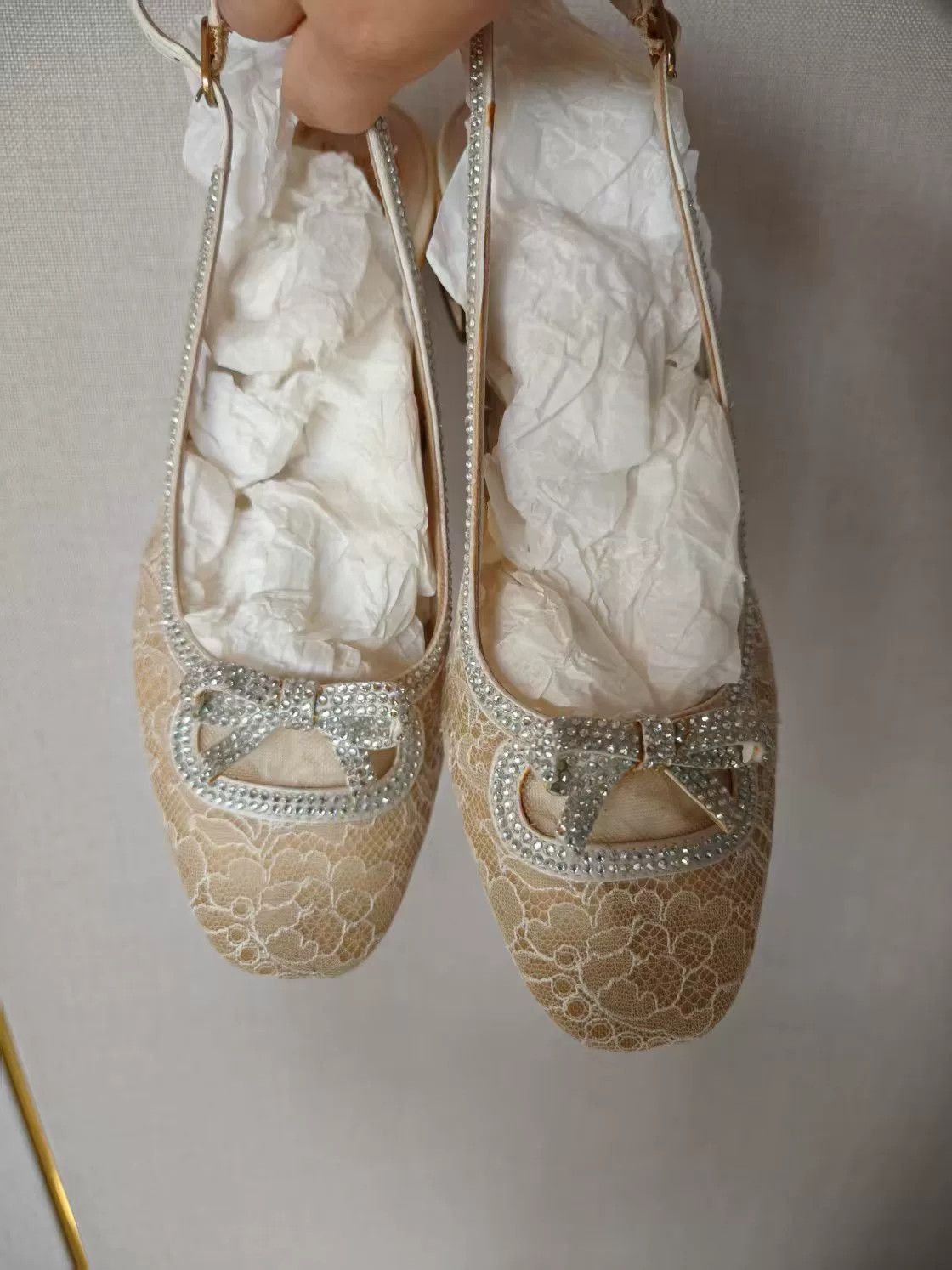Japanese Brand RC Women's Glitter Flat Shoes Size US 4.5 / IT 34.5 - 3 Thumbnail