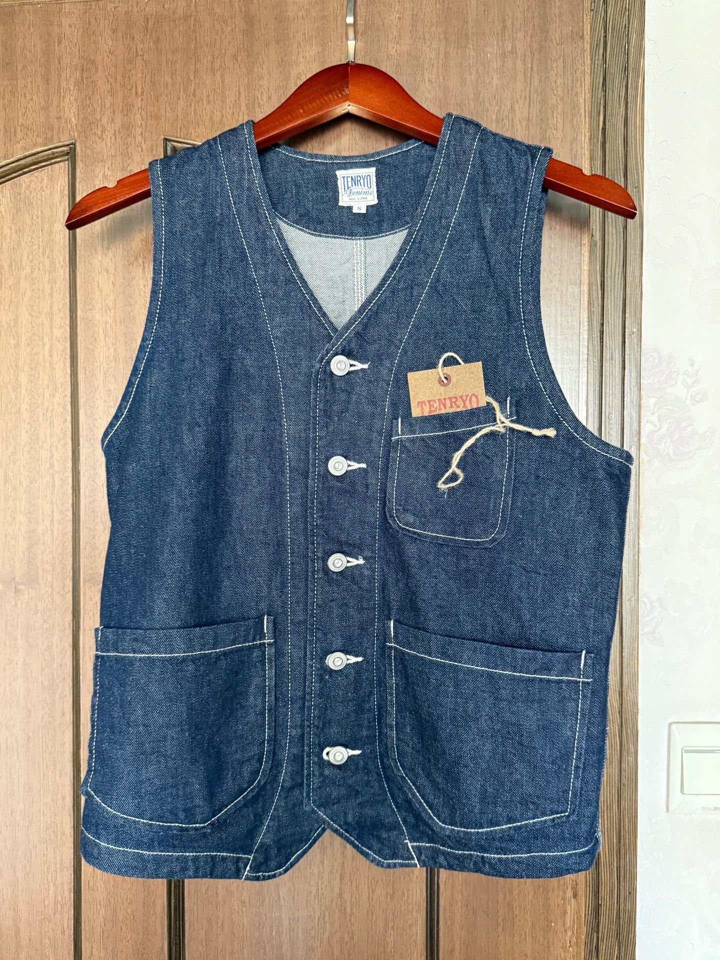 Japanese Brand TENRYO 13oz Denim Japanese Vintage Vest Size US S / EU 44-46 / 1 - 6 Thumbnail