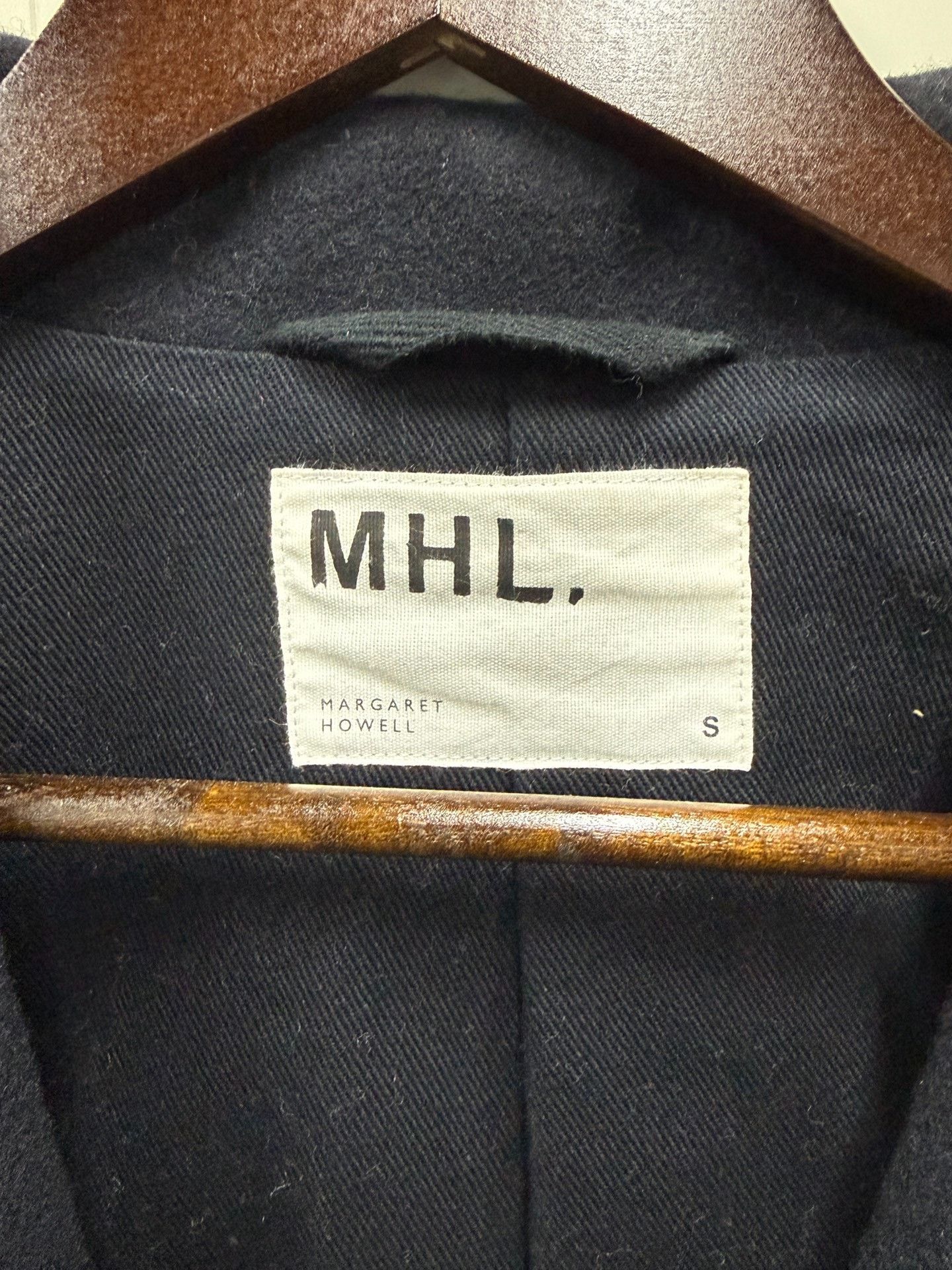 Japanese Brand MHL French Retro Deep Blue Wool Coat Size US S / EU 44-46 / 1 - 2 Thumbnail
