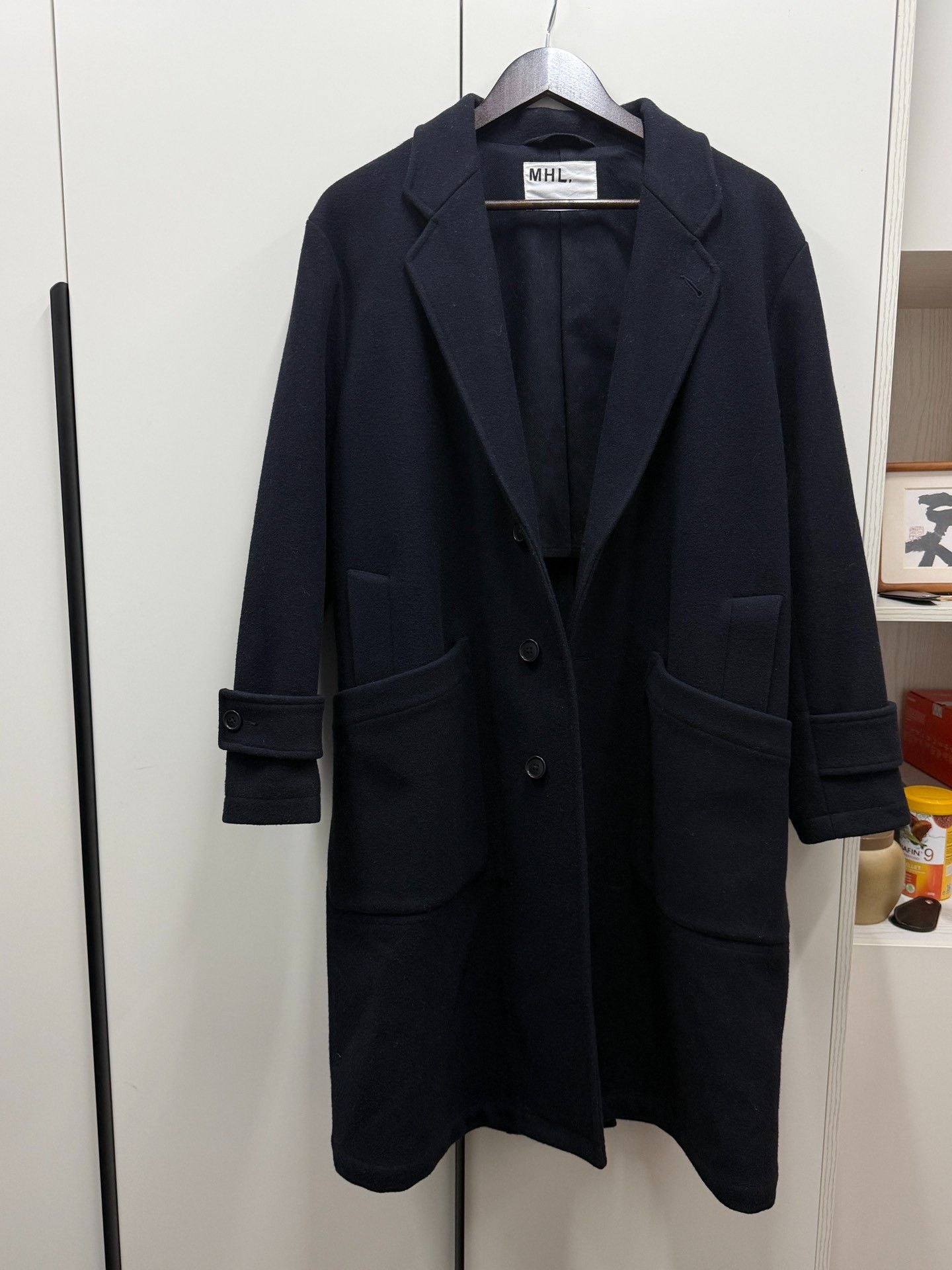 Japanese Brand MHL French Retro Deep Blue Wool Coat Size US S / EU 44-46 / 1 - 8 Thumbnail