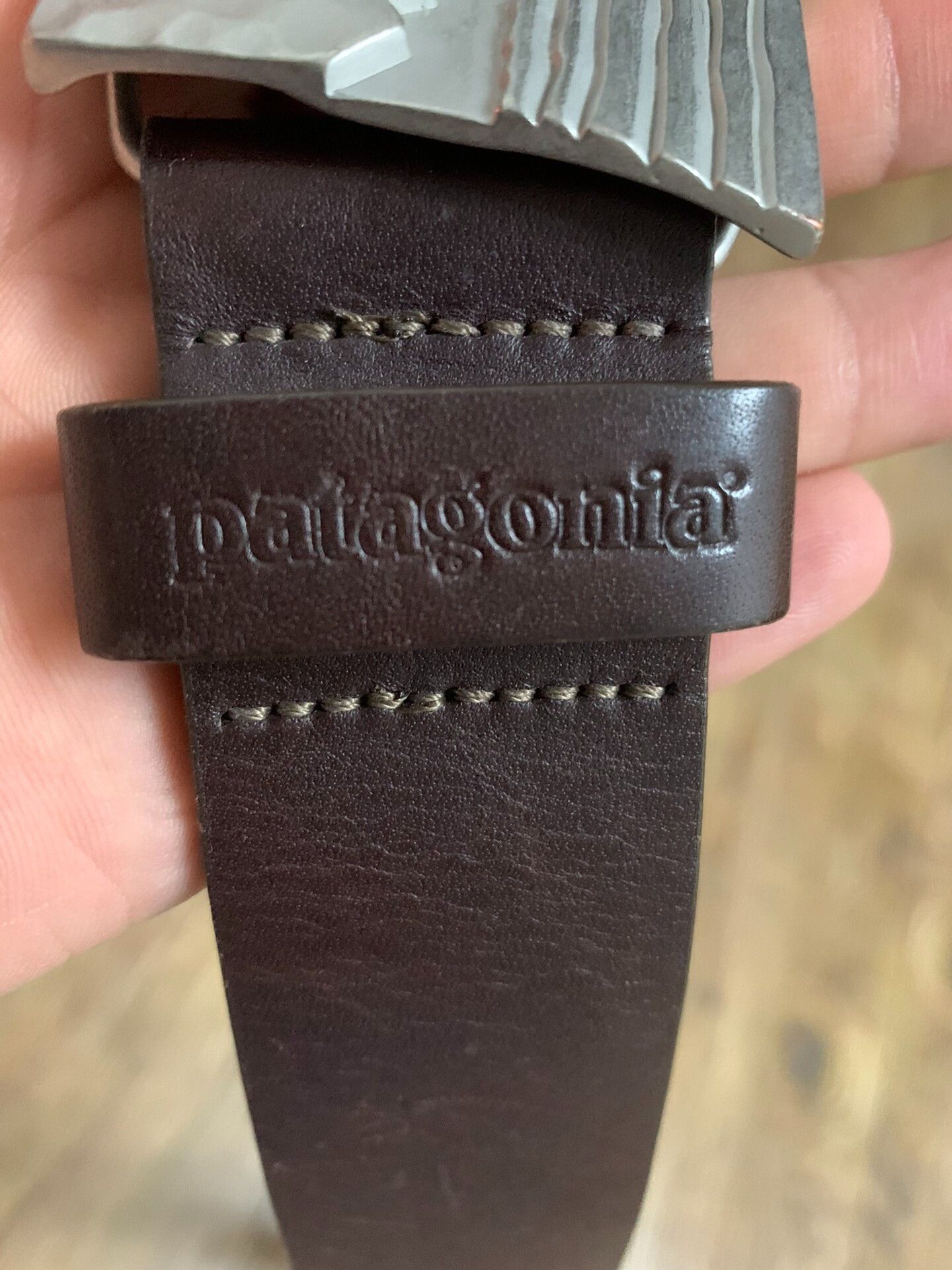 Japanese Brand Patagonia Vintage USA Leather Belt Size ONE SIZE - 3 Thumbnail