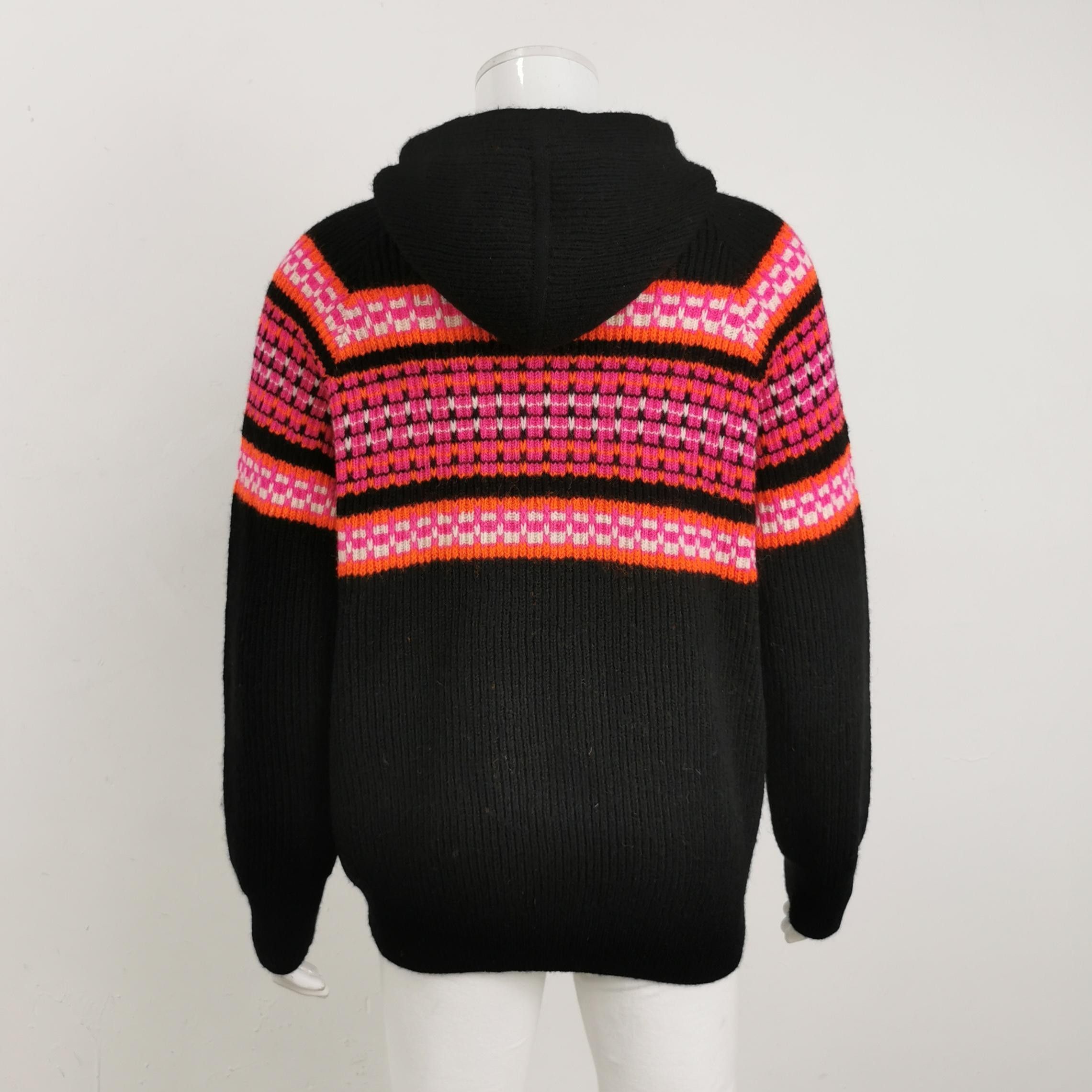 Celine Celine Logo Striped Knit Hoodie XS Size US S / EU 44-46 / 1 - 4 Thumbnail