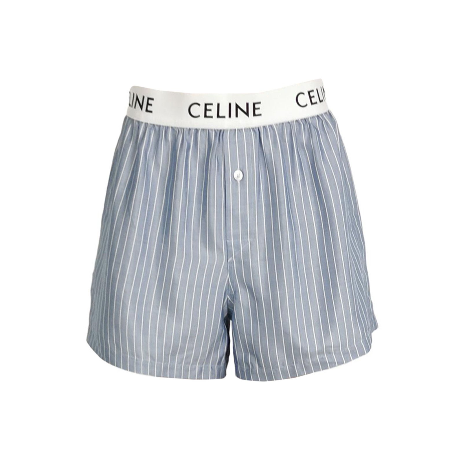 Celine Celine Striped Cotton-Linen Shorts XS Size US 26 / EU 42 - 2 Thumbnail