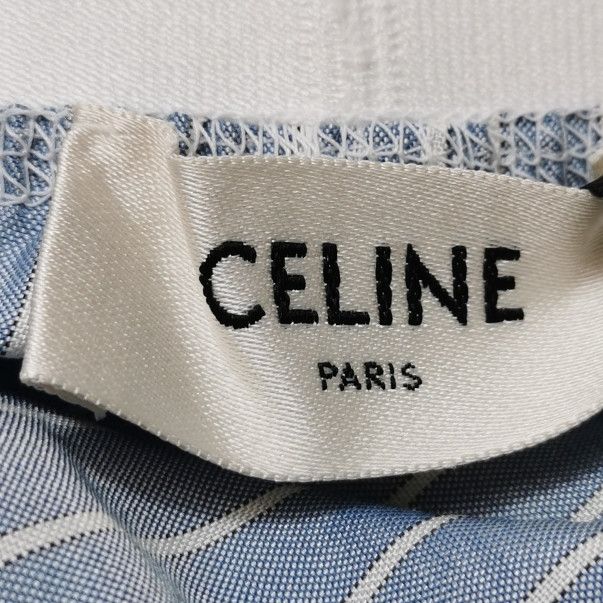 Celine Celine Striped Cotton-Linen Shorts XS Size US 26 / EU 42 - 14 Thumbnail