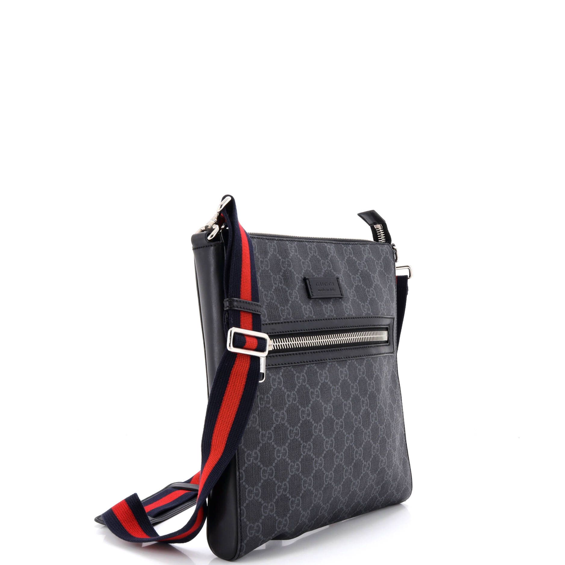 Gucci Web Strap Front Zip Messenger Bag Size ONE SIZE - 2 Thumbnail