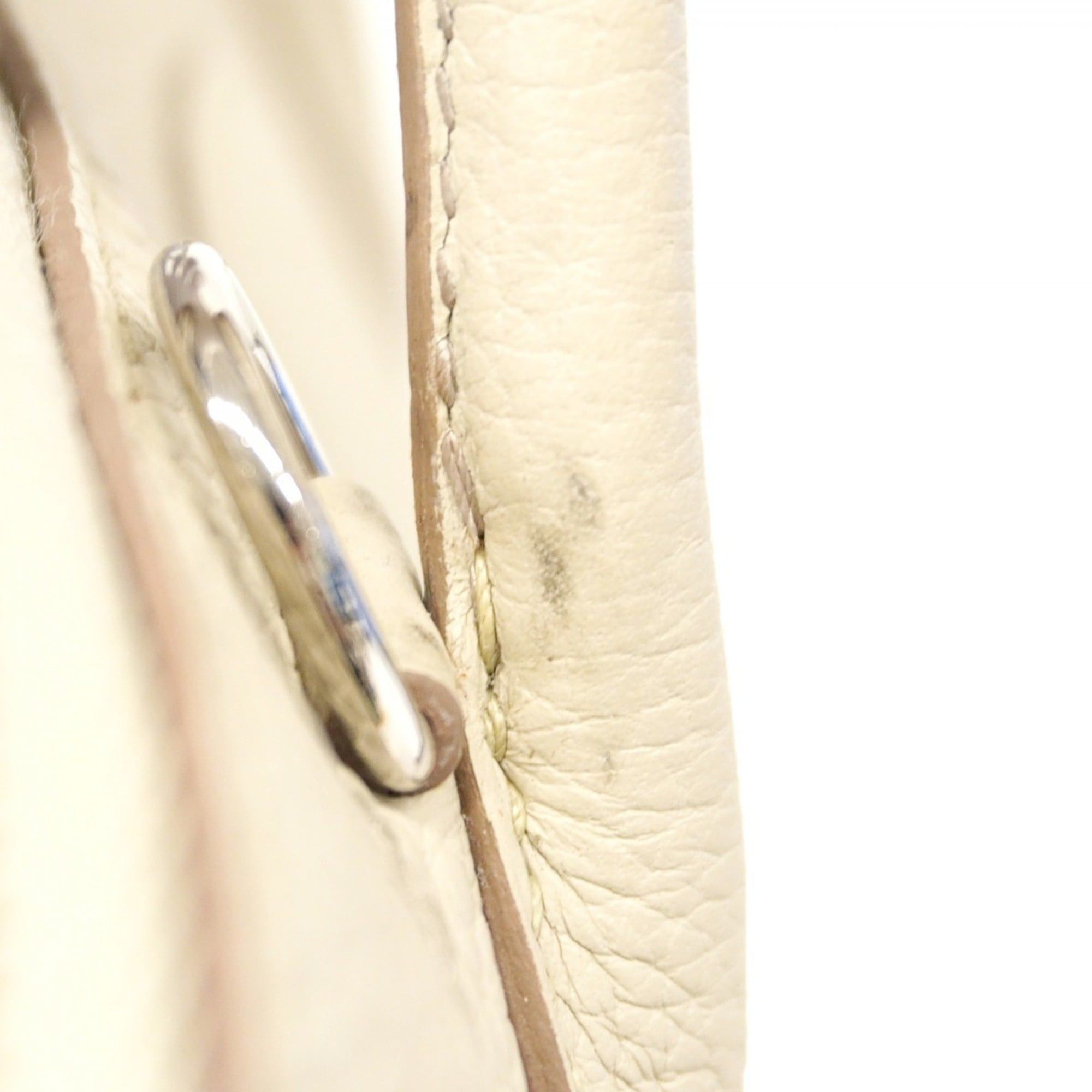 Hermes Hermès Bolide 31 Handbag, Taurillon Clemence Leather, Beton, C Stamp, 2-Way Bag, Women's