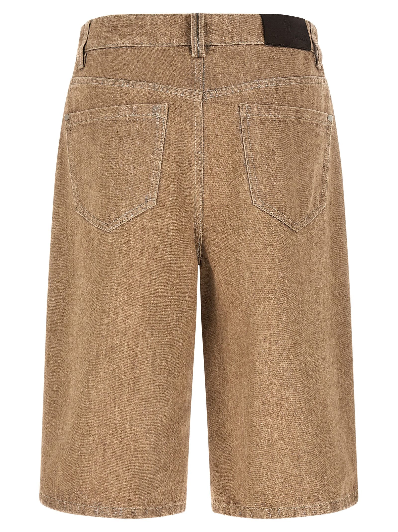 Brunello Cucinelli Lamé denim bermuda shorts Size 27" / US 4 / IT 40 - 2 Thumbnail