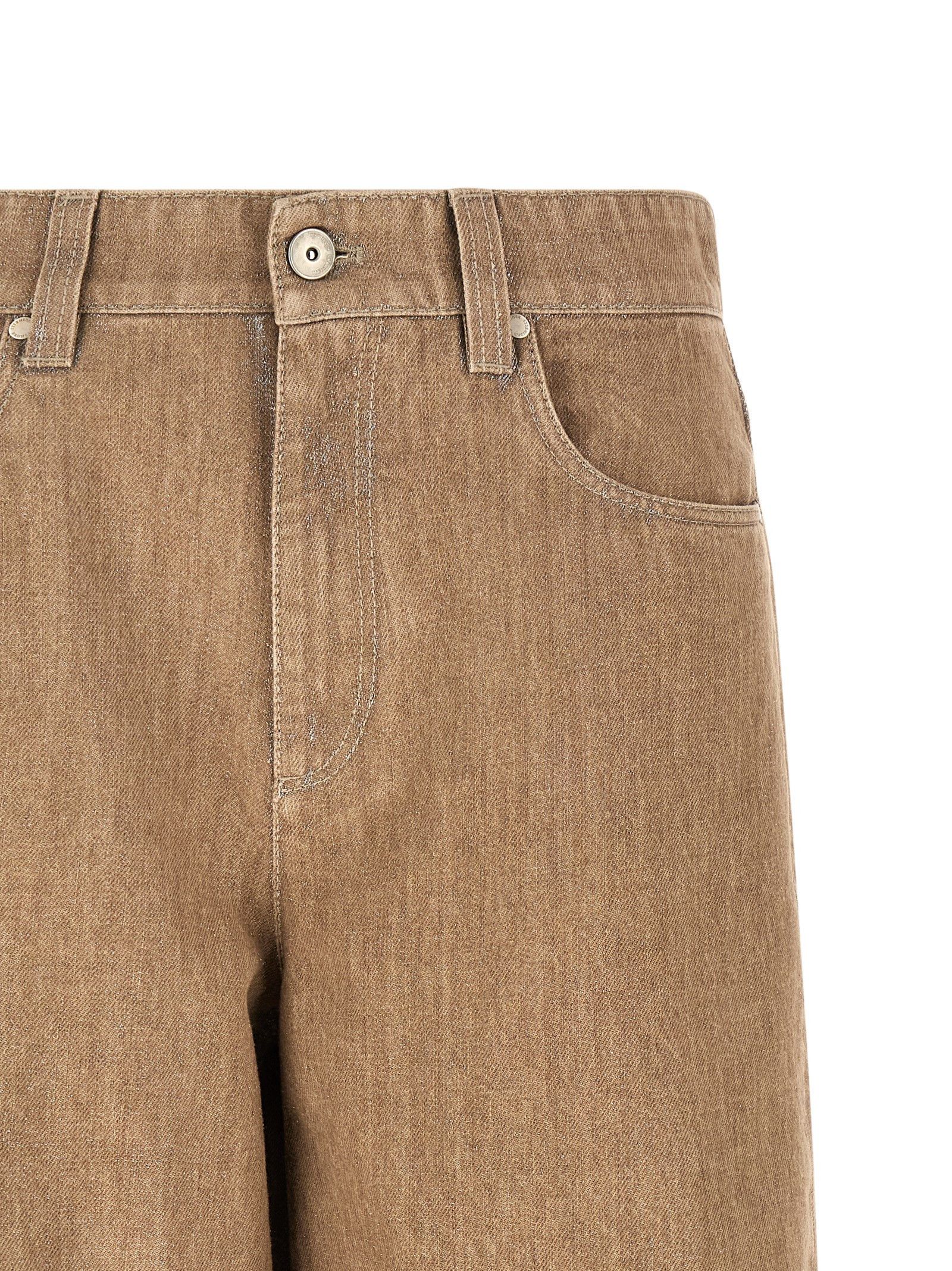 Brunello Cucinelli Lamé denim bermuda shorts Size 27" / US 4 / IT 40 - 3 Thumbnail