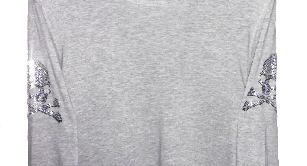 Mastermind Japan MMJ Gray Rhinestone Skull 3/4 Sleeve Tee Size US M / EU 48-50 / 2 - 3 Thumbnail