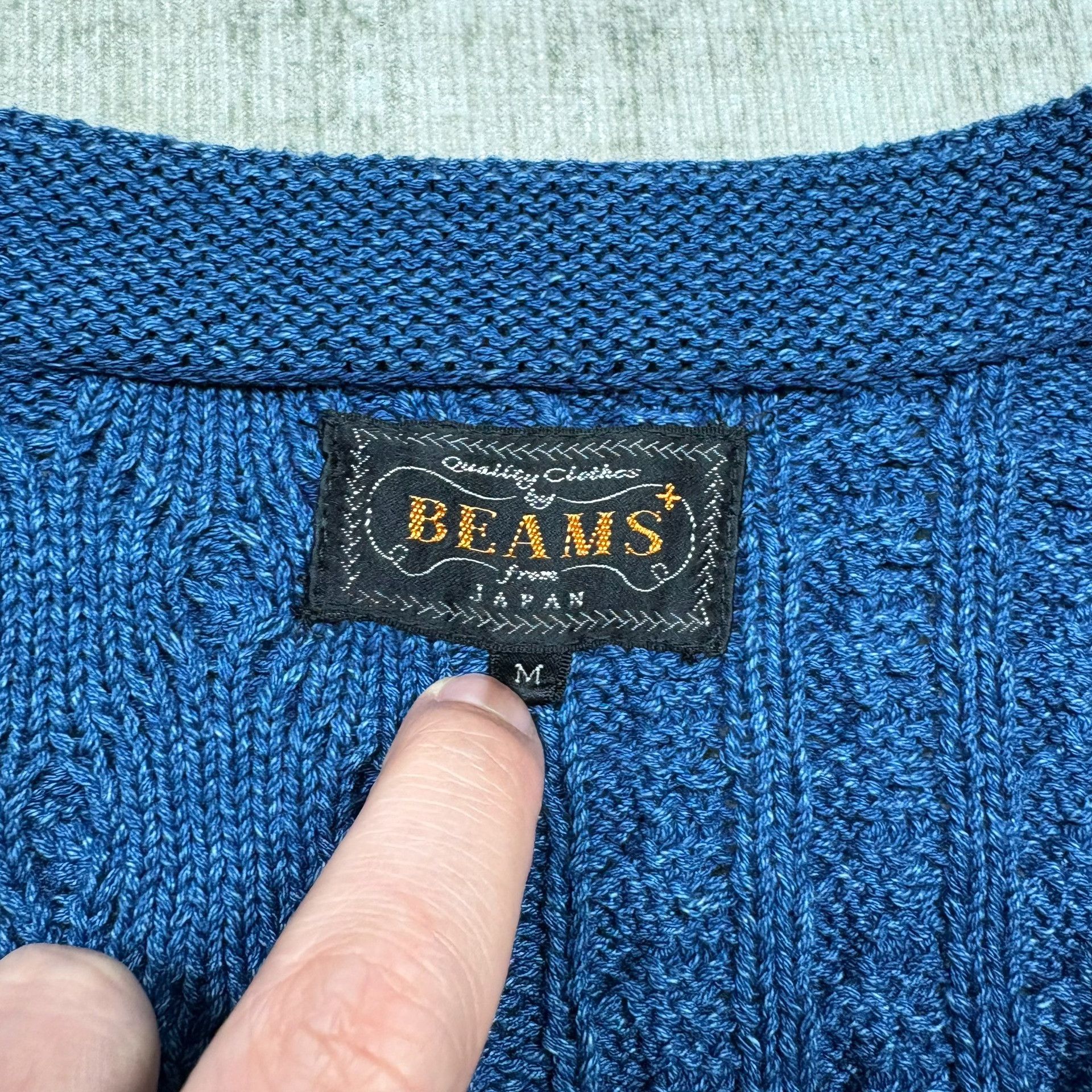 Beams Plus BEAMS PLUS Indigo Knit Cardigan Sweater Size US M / EU 48-50 / 2 - 3 Thumbnail