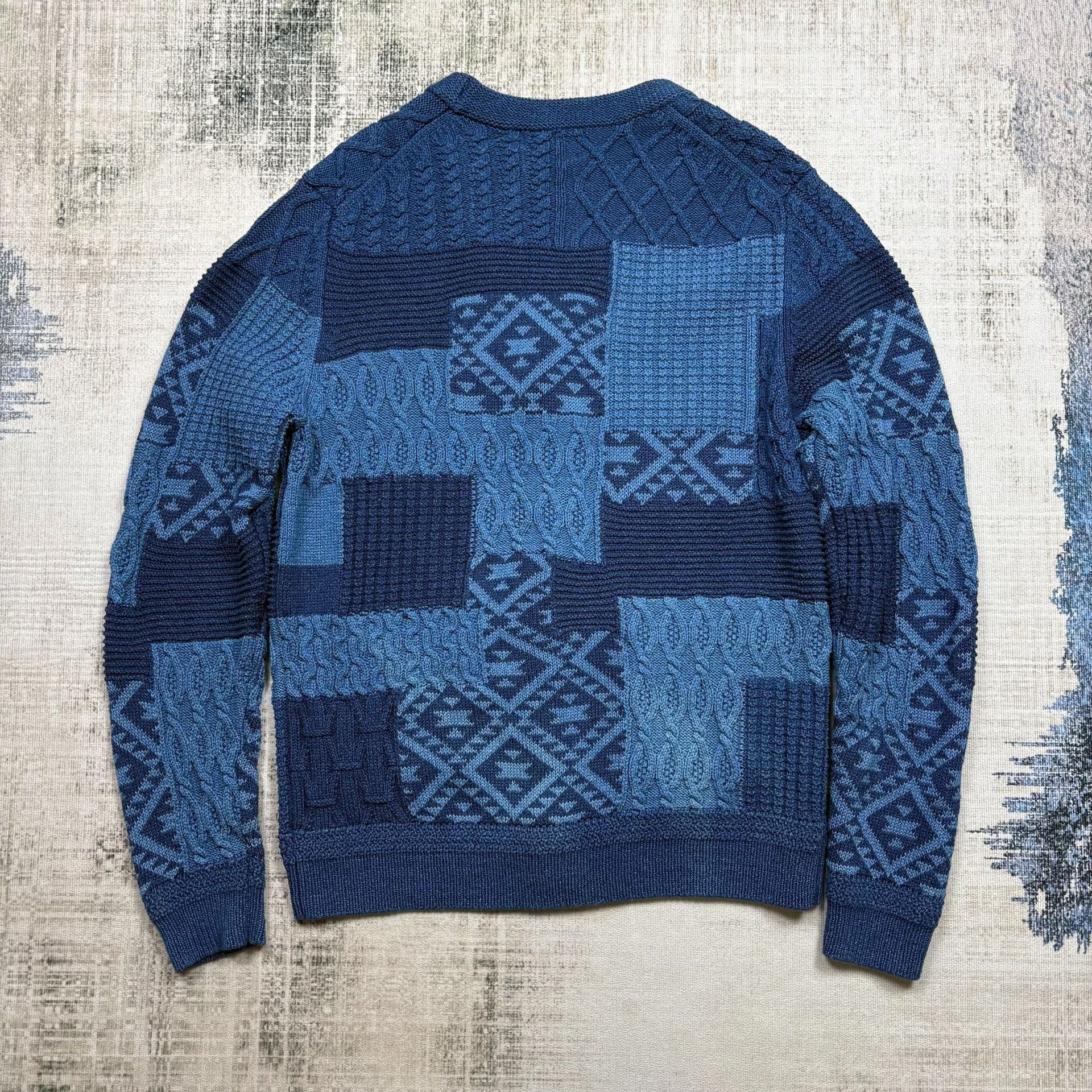 Beams Plus BEAMS PLUS Indigo Knit Cardigan Sweater Size US M / EU 48-50 / 2 - 6 Thumbnail