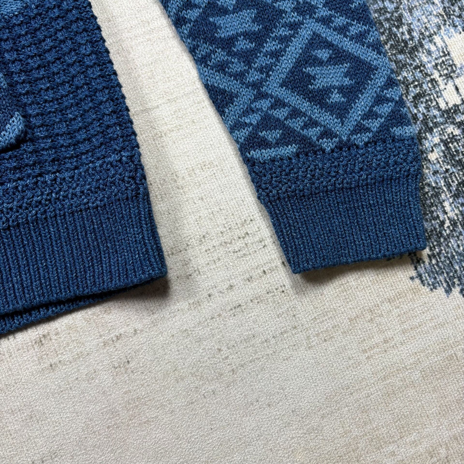 Beams Plus BEAMS PLUS Indigo Knit Cardigan Sweater Size US M / EU 48-50 / 2 - 5 Thumbnail
