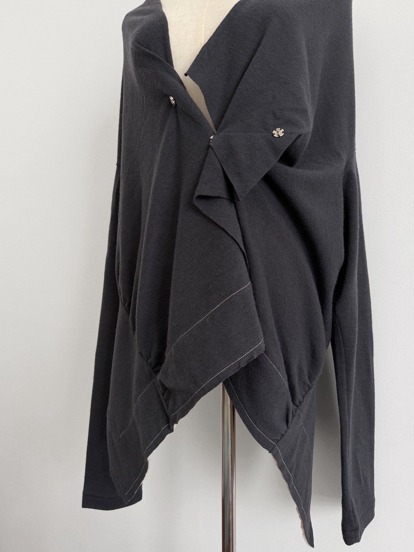 Y's Yohji Yamamoto Y's Irregular Reversible Wool Top Size L / US 10 / IT 46 - 3 Thumbnail