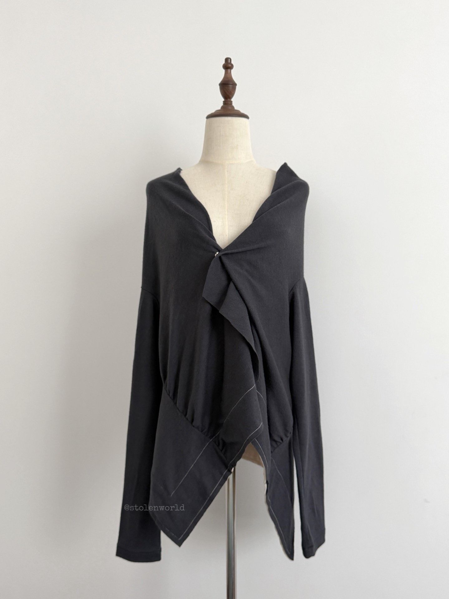 Y's Yohji Yamamoto Y's Irregular Reversible Wool Top Size L / US 10 / IT 46 - 2 Thumbnail