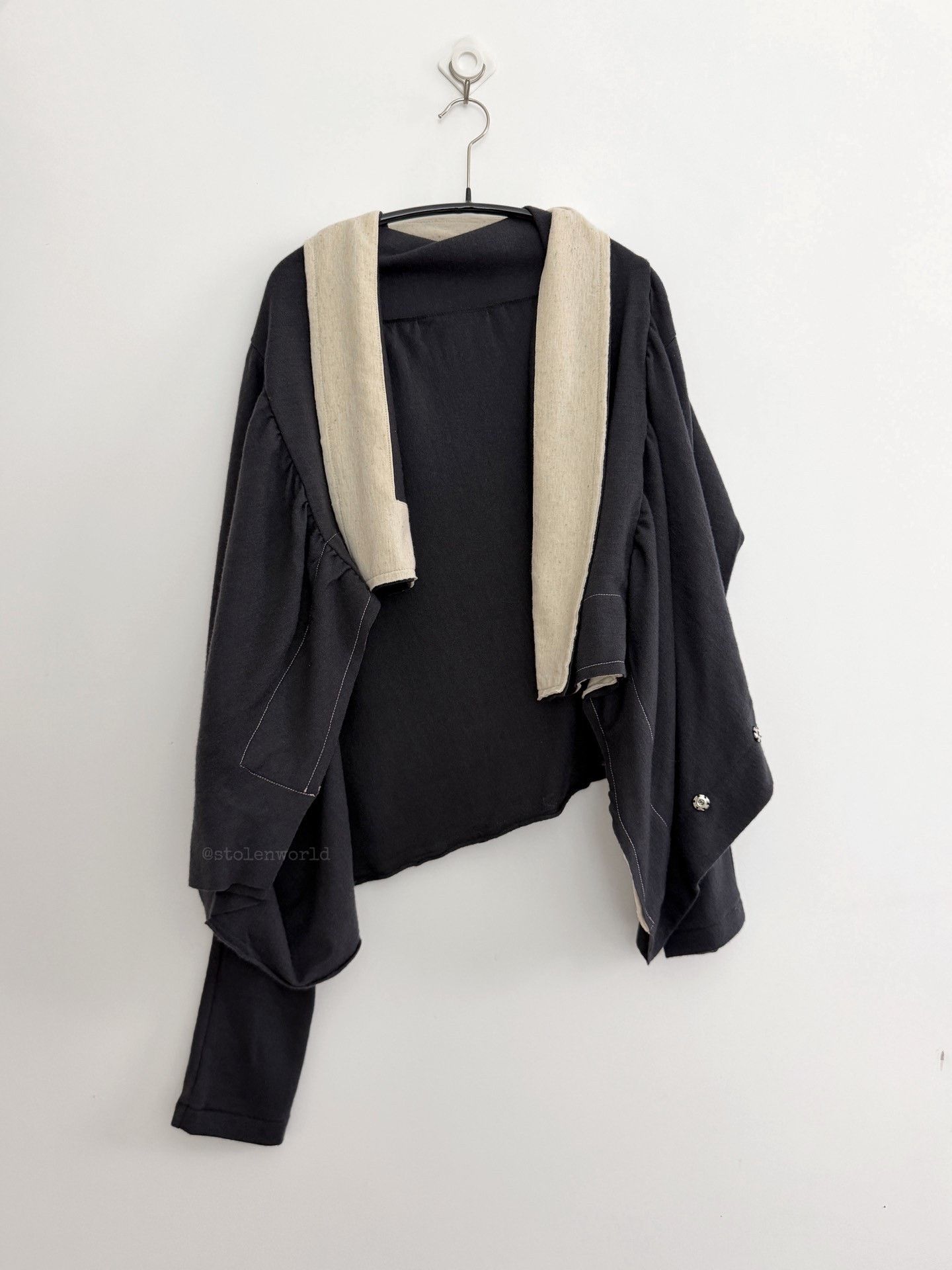Y's Yohji Yamamoto Y's Irregular Reversible Wool Top Size L / US 10 / IT 46 - 7 Thumbnail