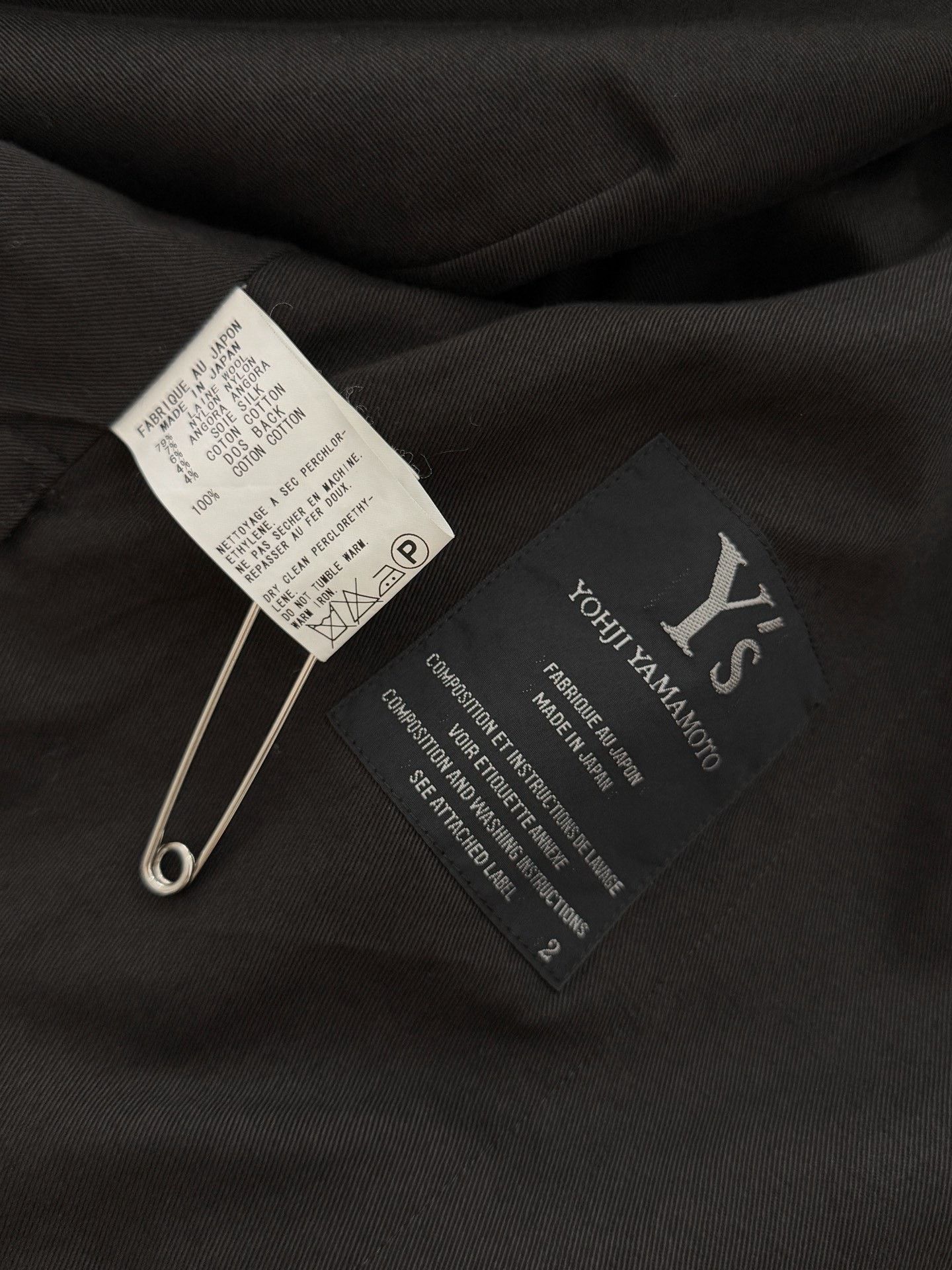 Y's Yohji Yamamoto Y's Pointed Collar Wool Coat Size M / US 6-8 / IT 42-44 - 6 Thumbnail