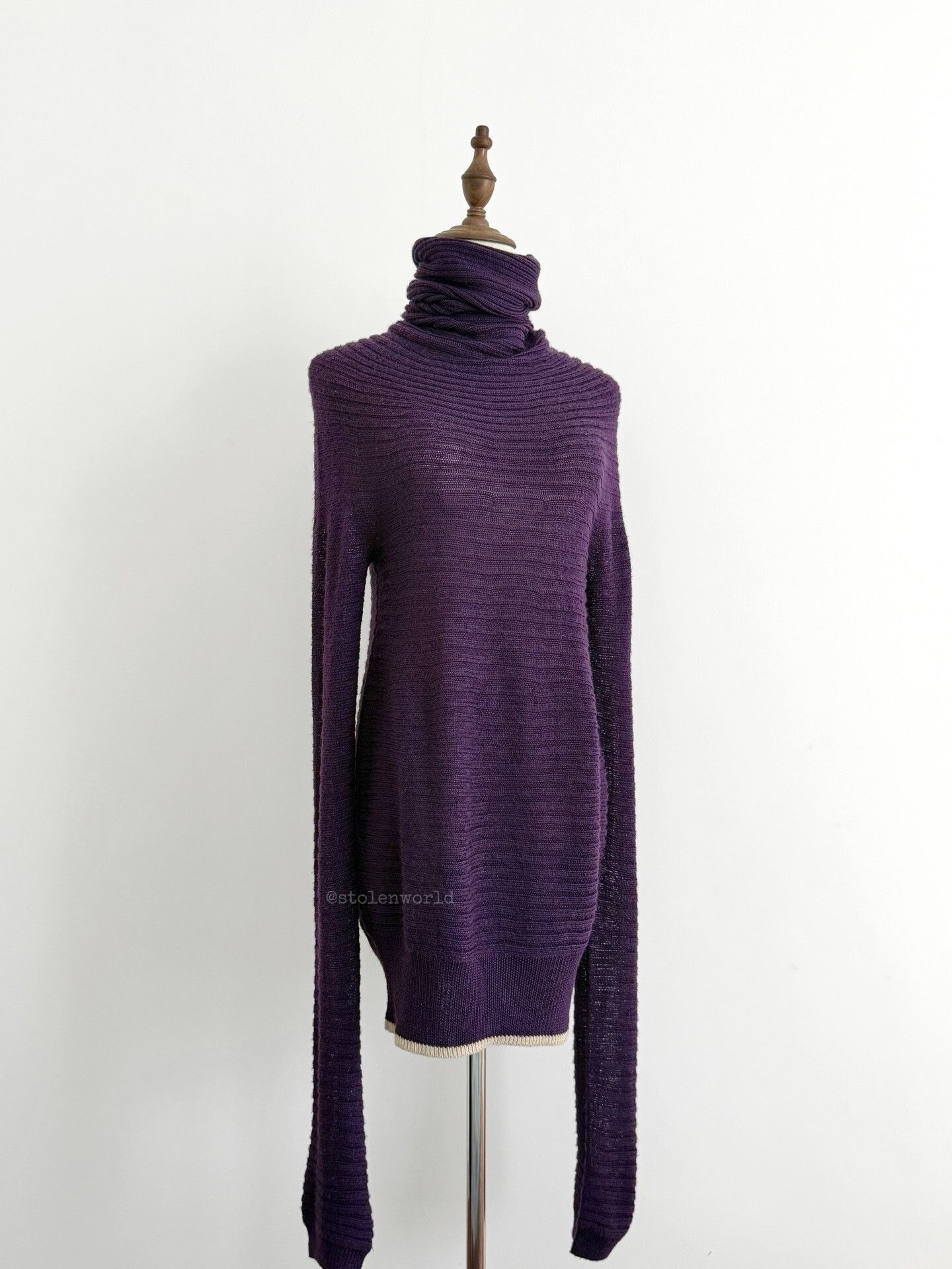 Y's Yohji Yamamoto Y's Purple Knit Top Size M / US 6-8 / IT 42-44 - 3 Thumbnail